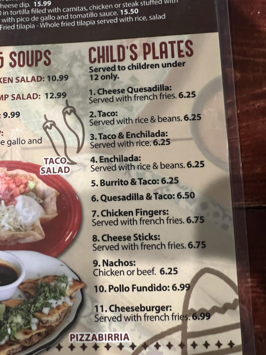 Mi Casita Mexican Grill Menu