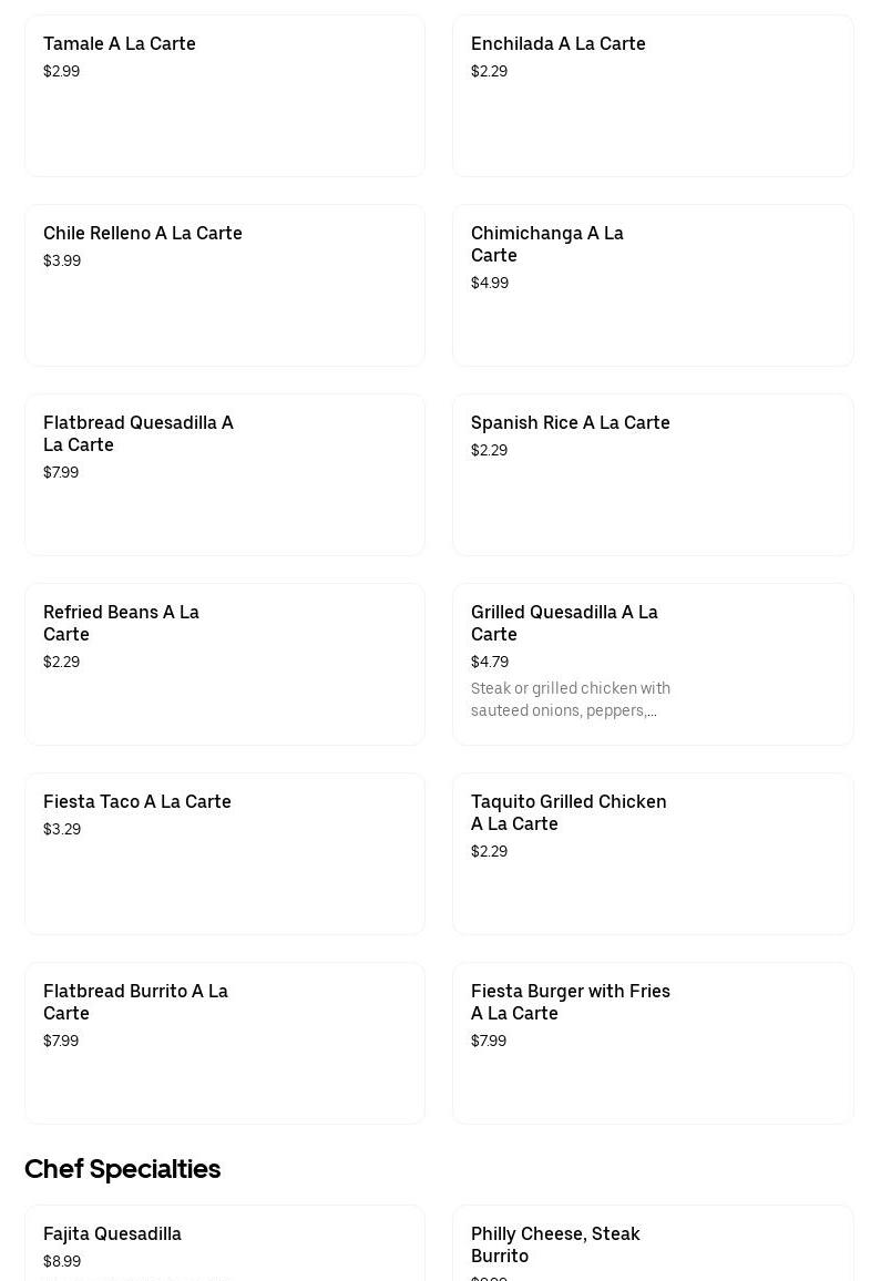 Diana Hernandez Cuisine Menu