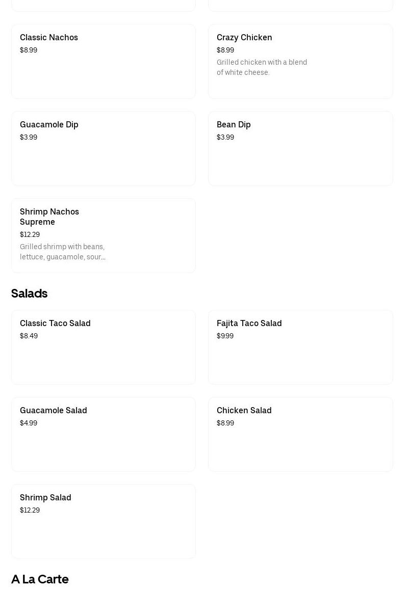 Diana Hernandez Cuisine Menu