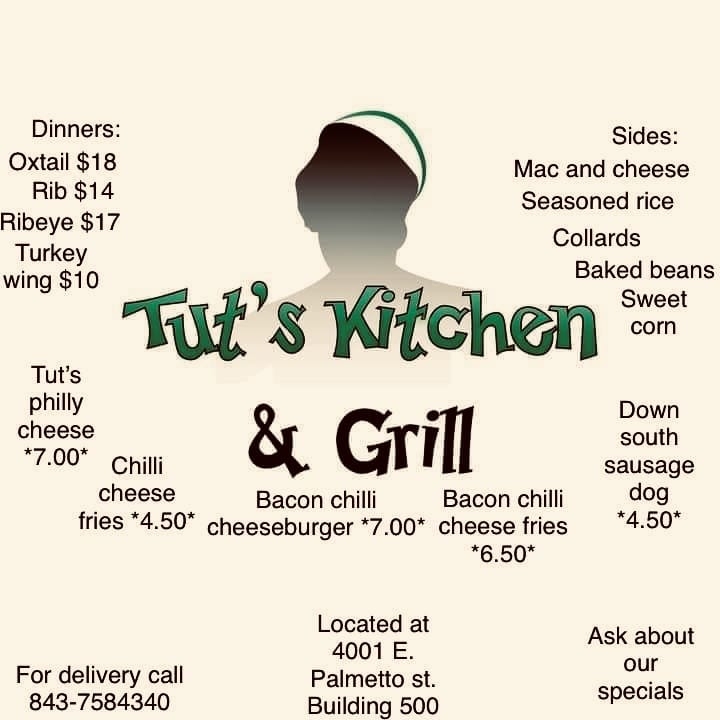 Tut's kitchen and grill Menu