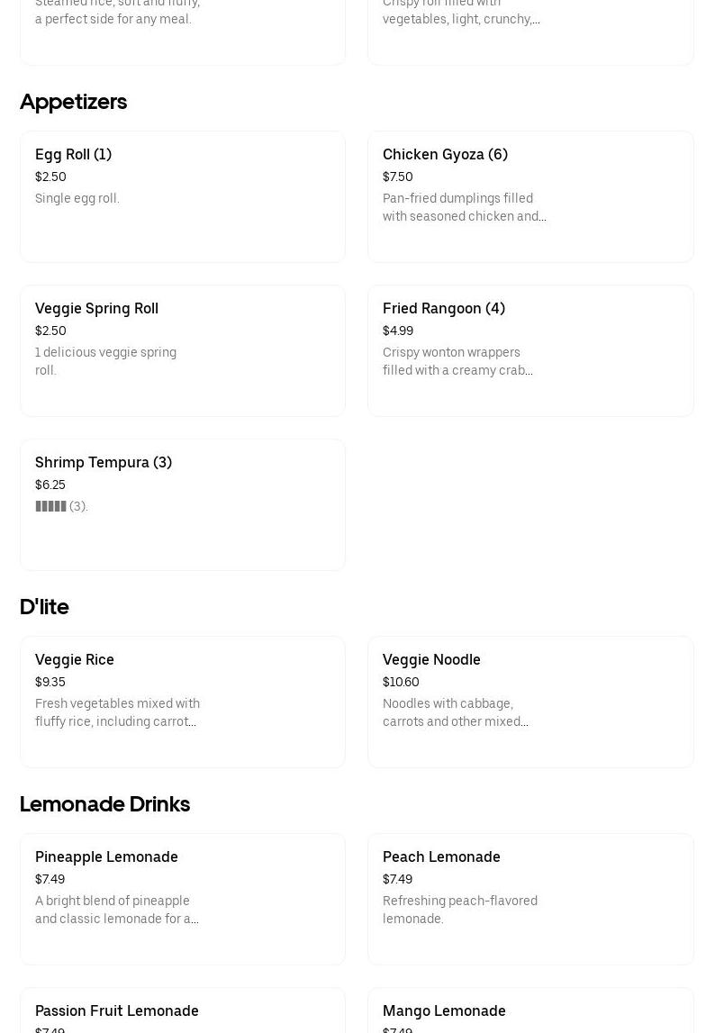 Nori Japan Menu