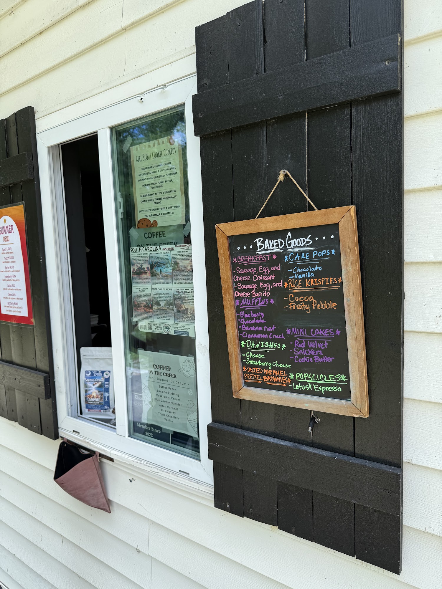 Coffee on the Creek Menu