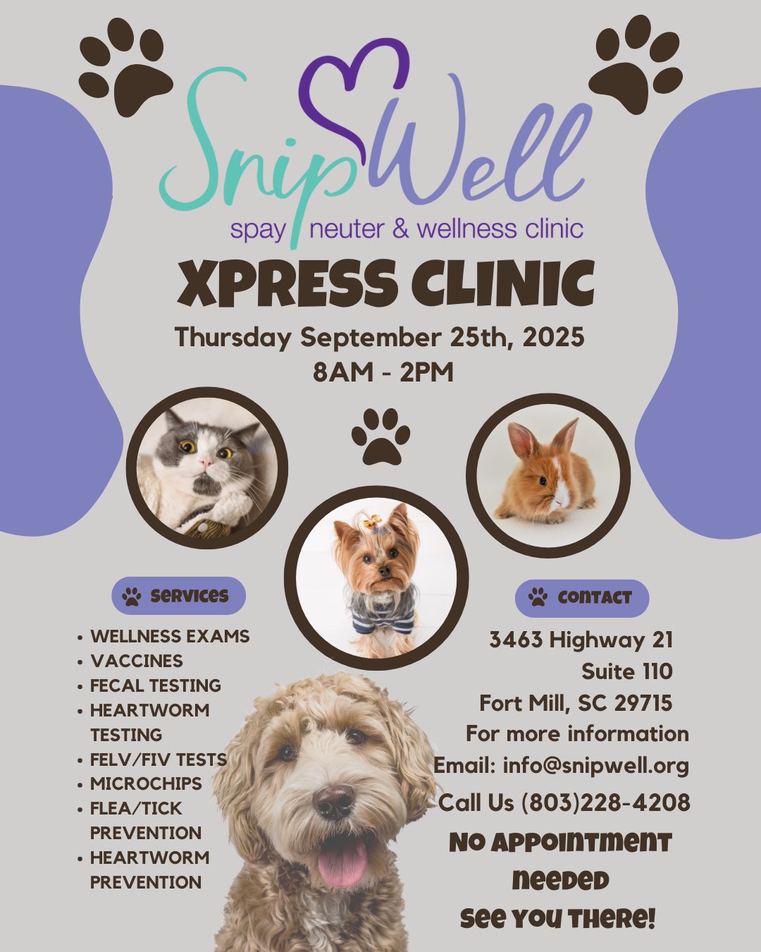 SnipWell Spay Neuter & Wellness Clinic Fort Mill