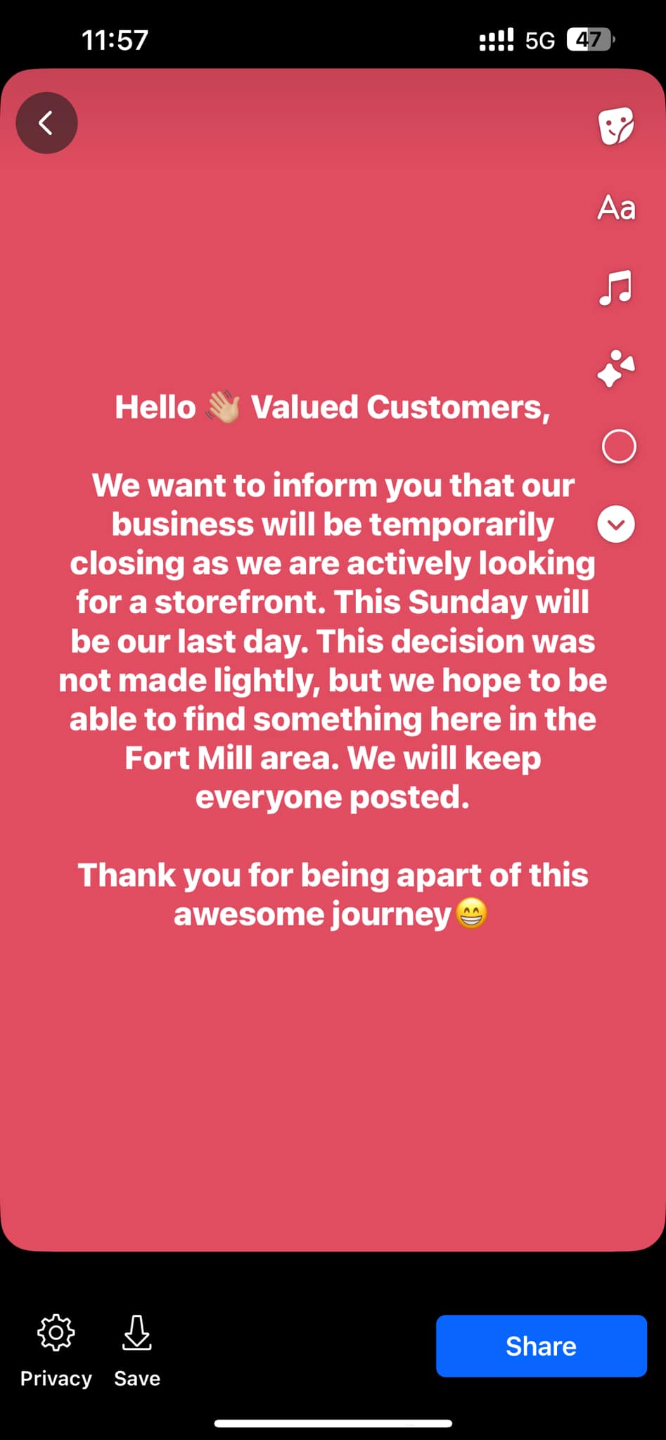 Photo credit: facebook