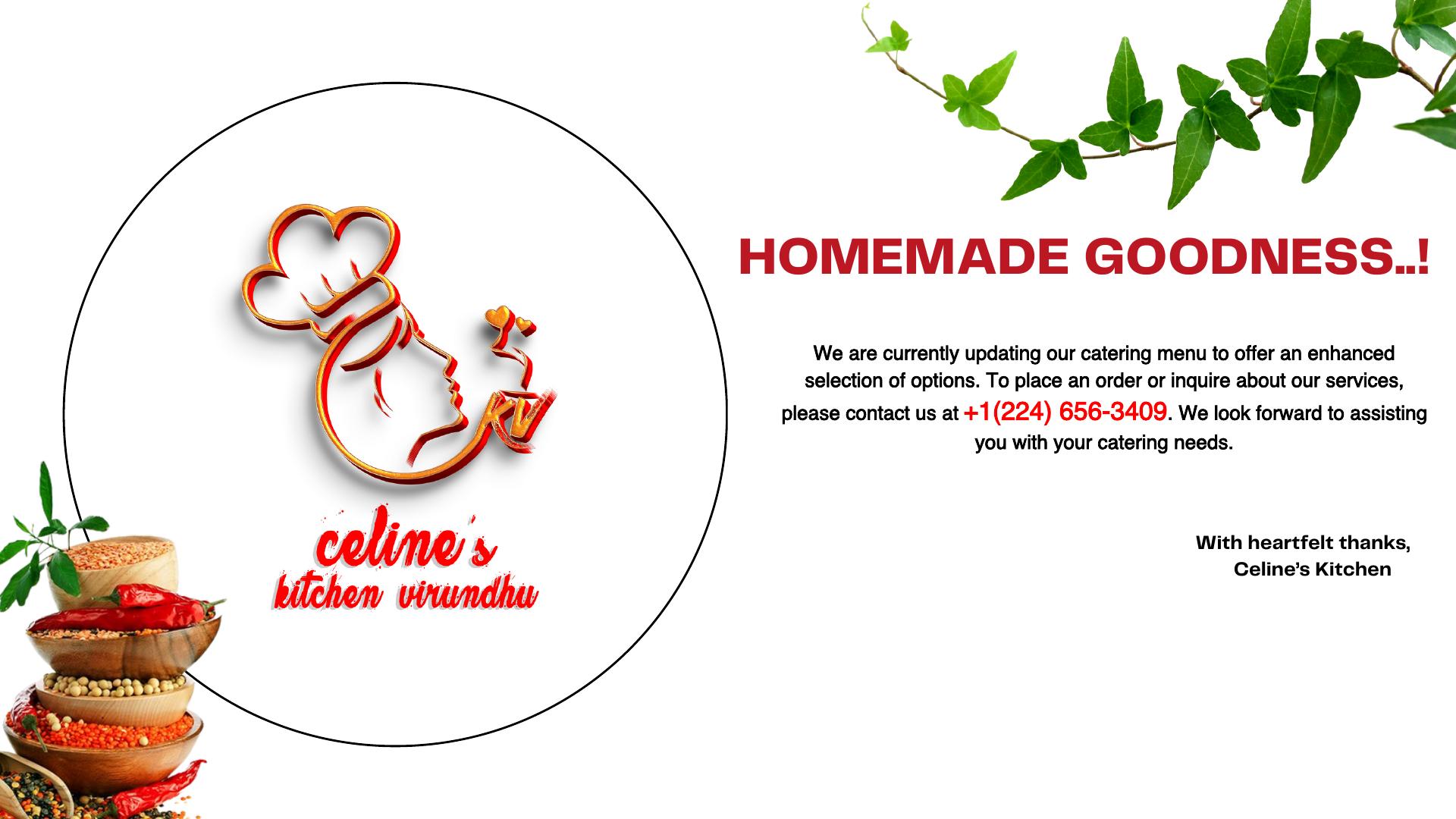 Celine's Kitchen Virundhu Menu