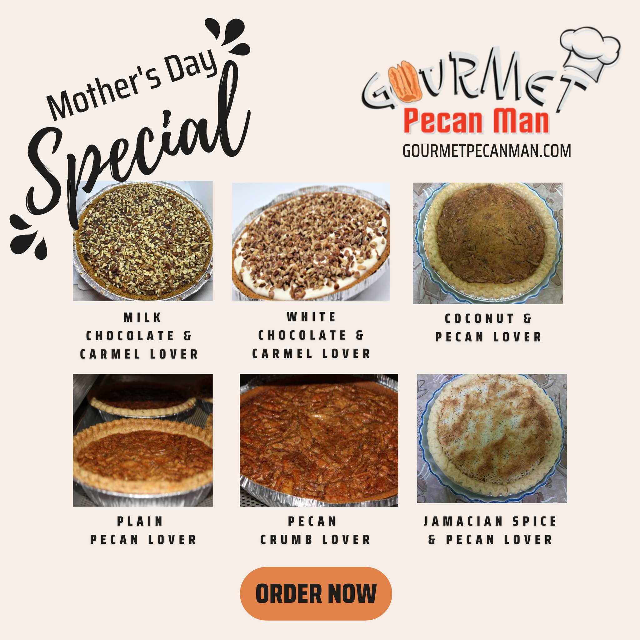 Gourmet Pecan Man Menu