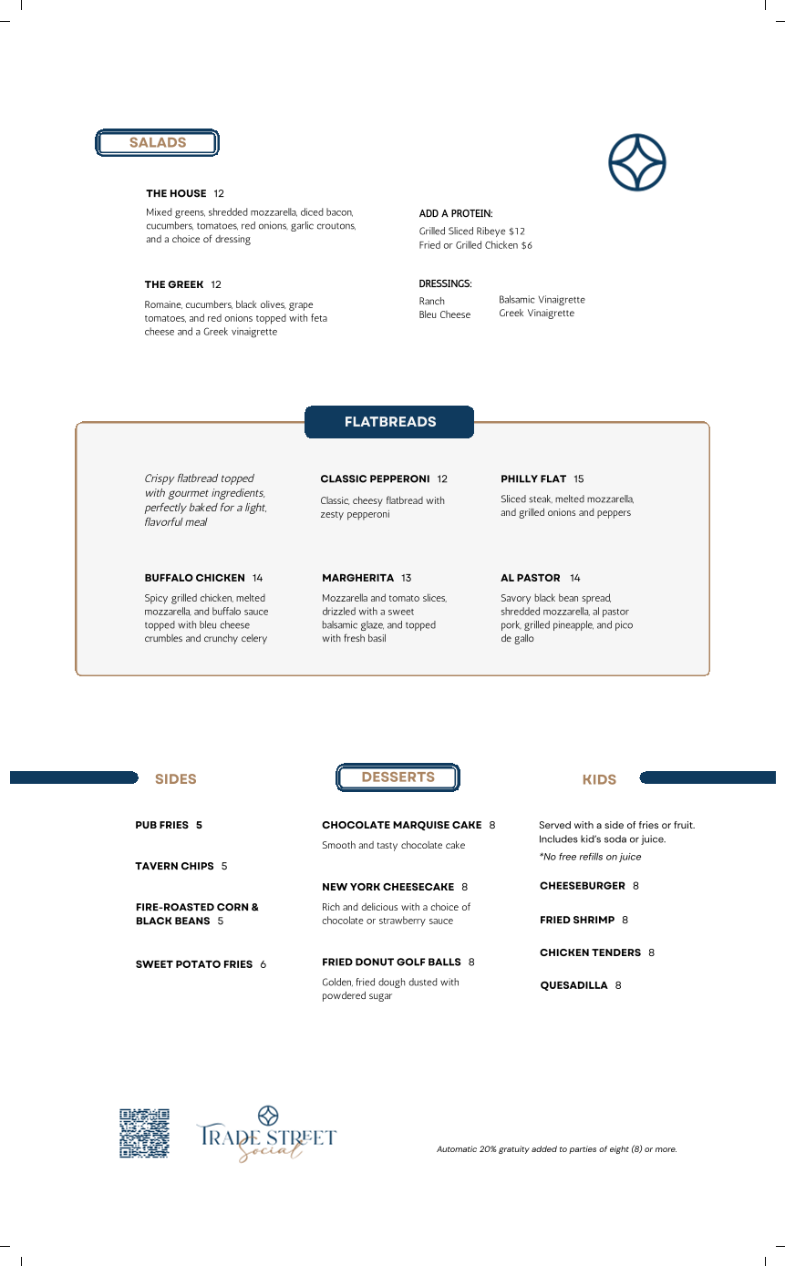Trade Street Social Menu