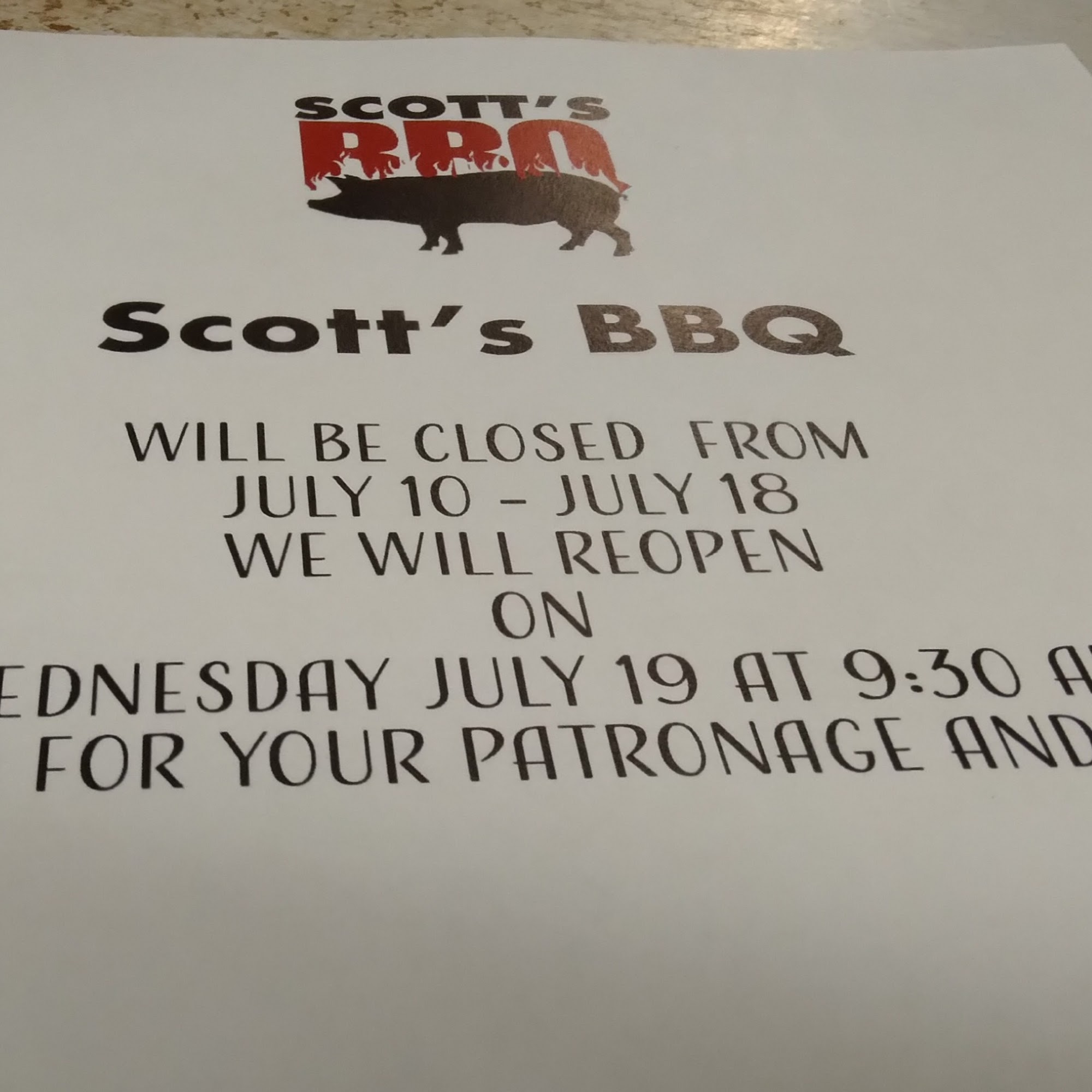 Scott’s Bar-B-Que Hemingway