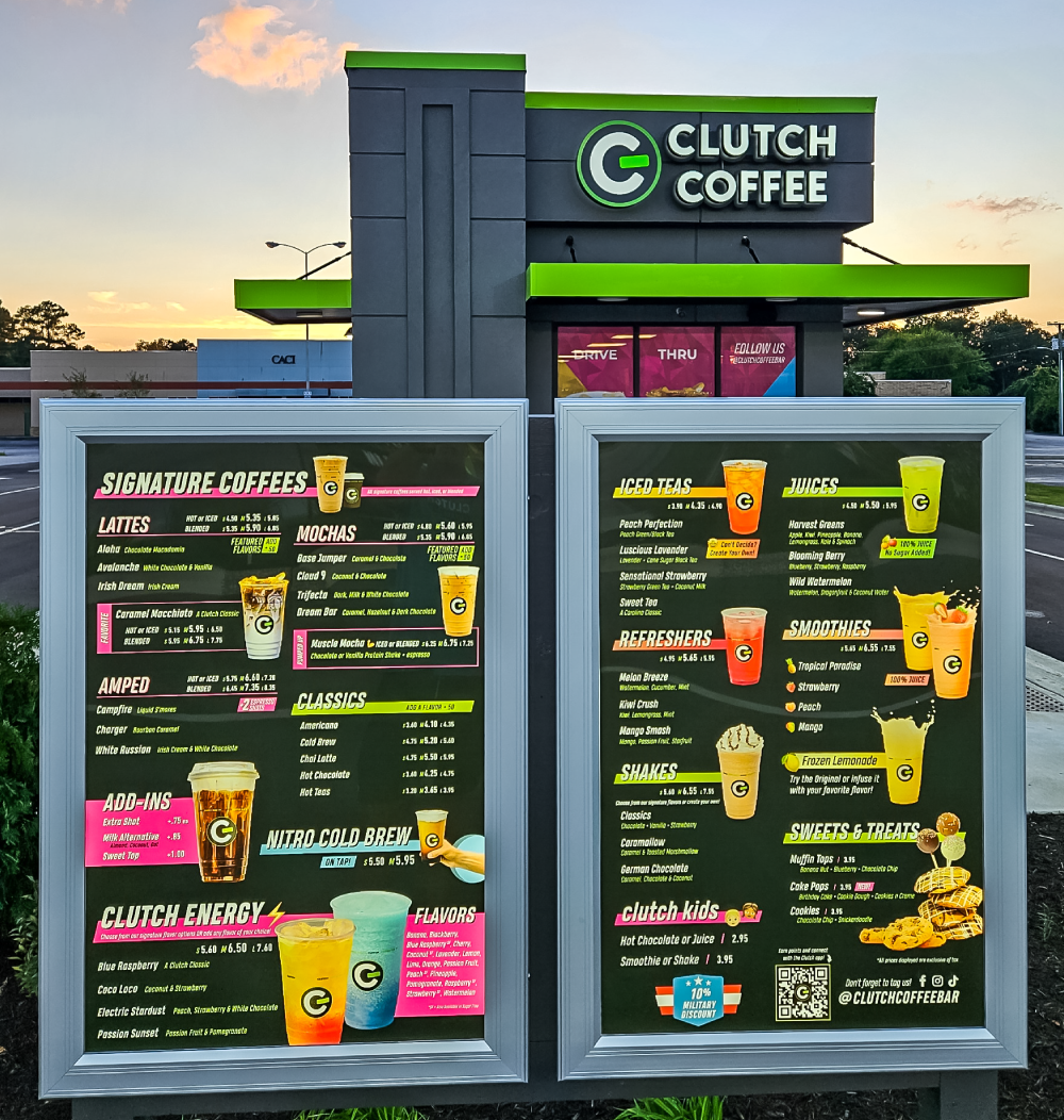 CLUTCH Coffee Bar Menu