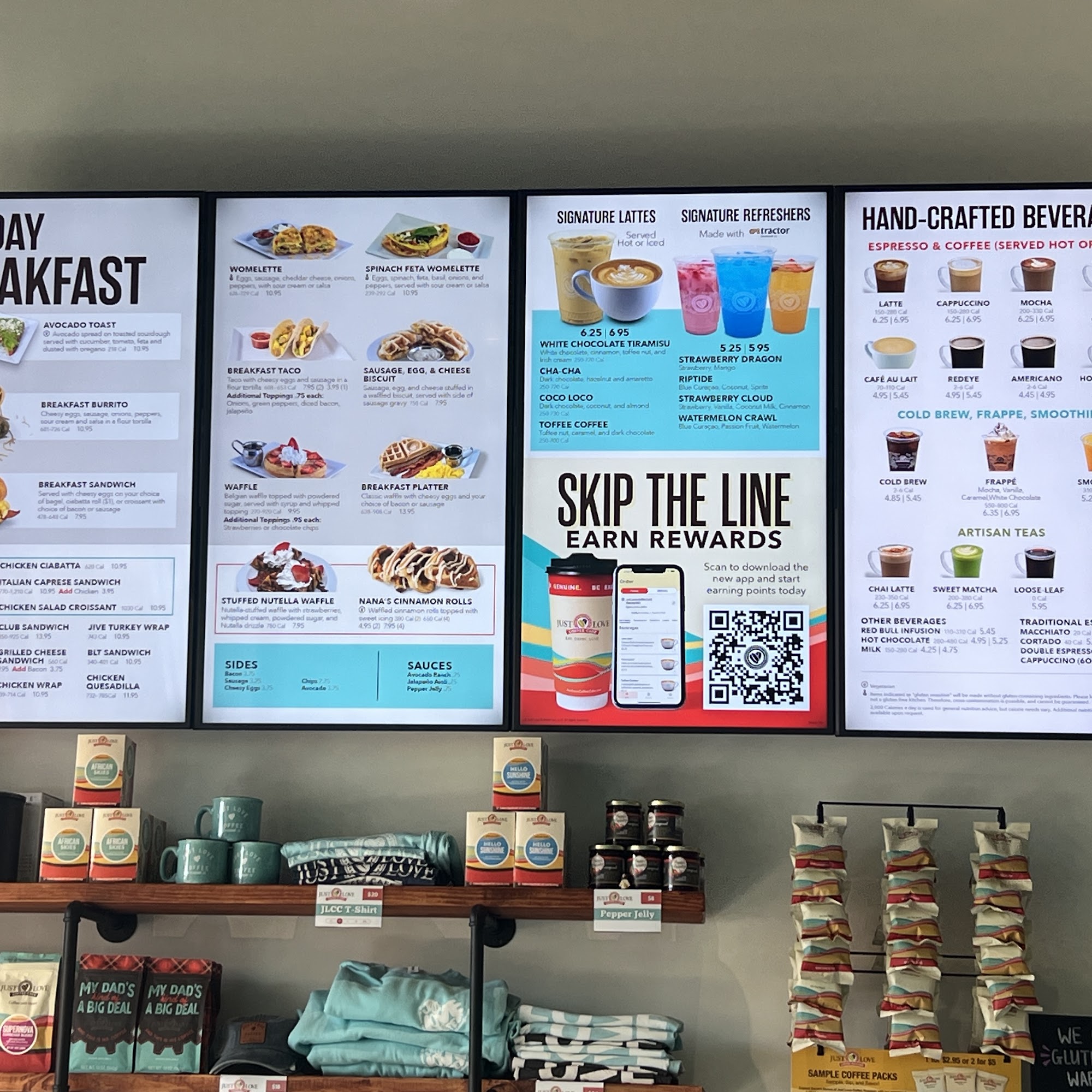 Just Love Coffee Cafe- Mt Pleasant Menu