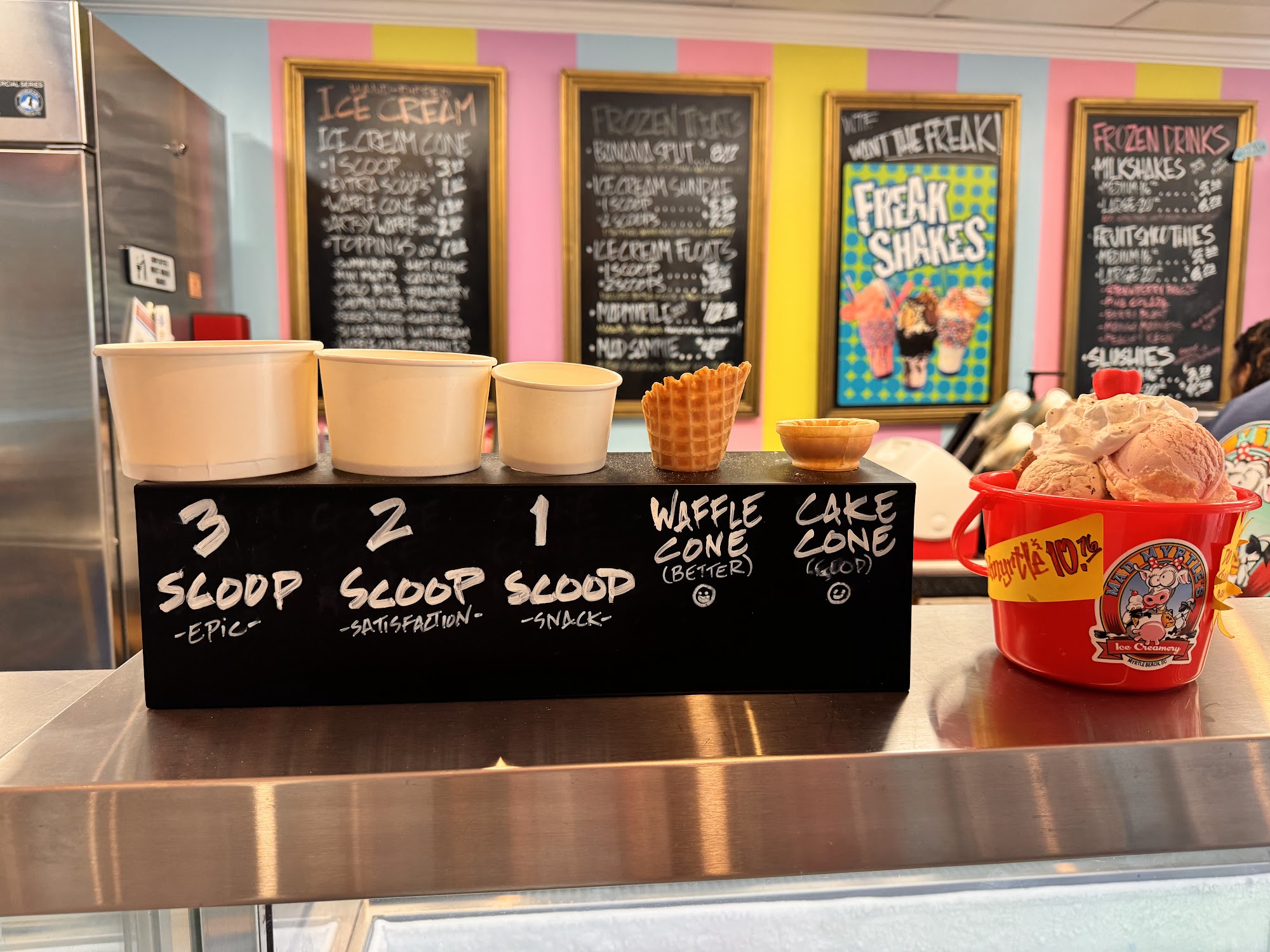 Mad Myrtle's Ice Creamery Menu