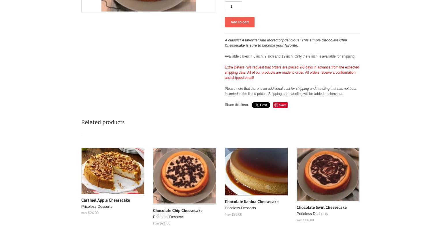 Priceless Dessert Menu