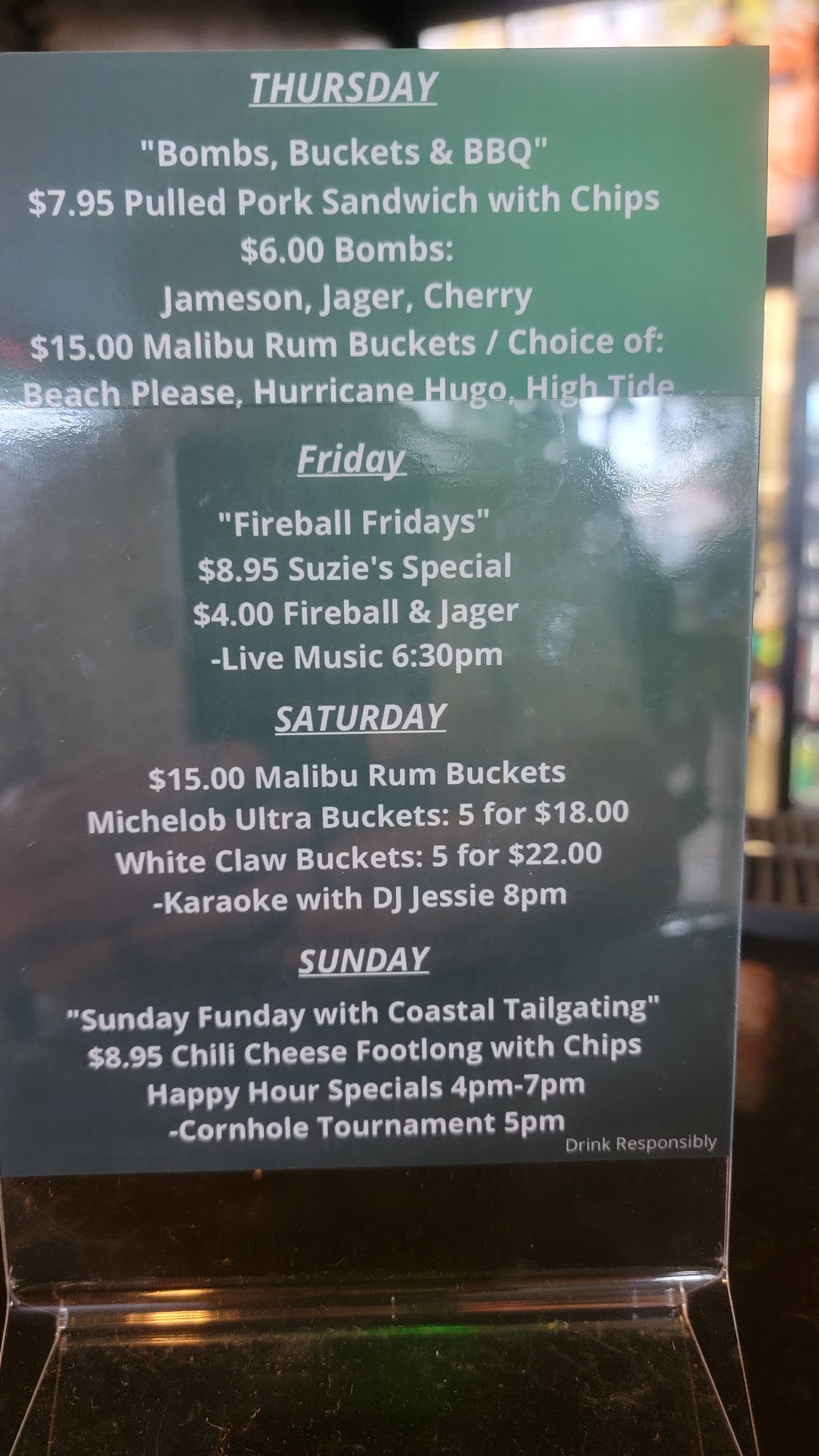 Lad’s Sports Bar & Grill Menu