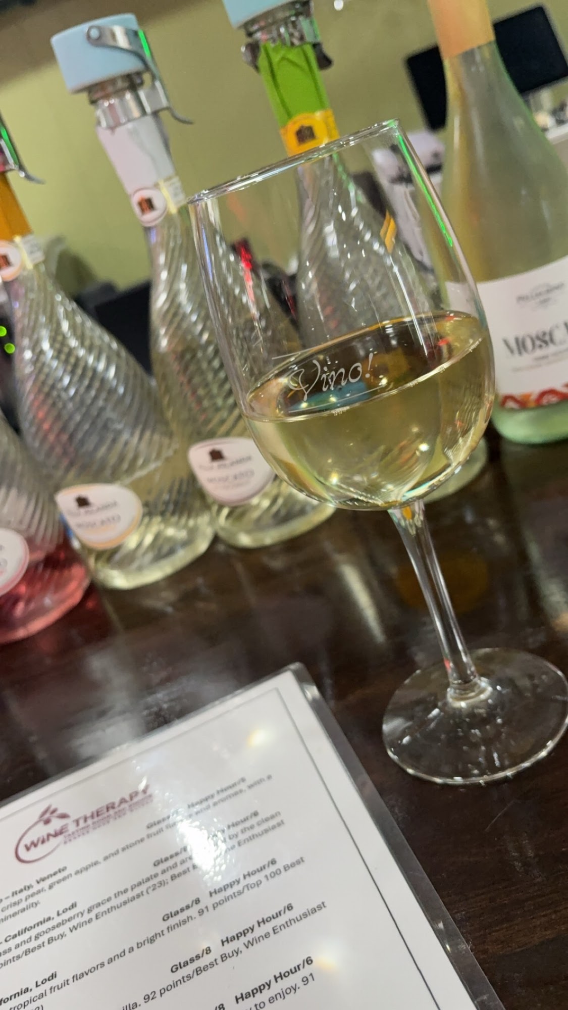 Wine Therapy Menu