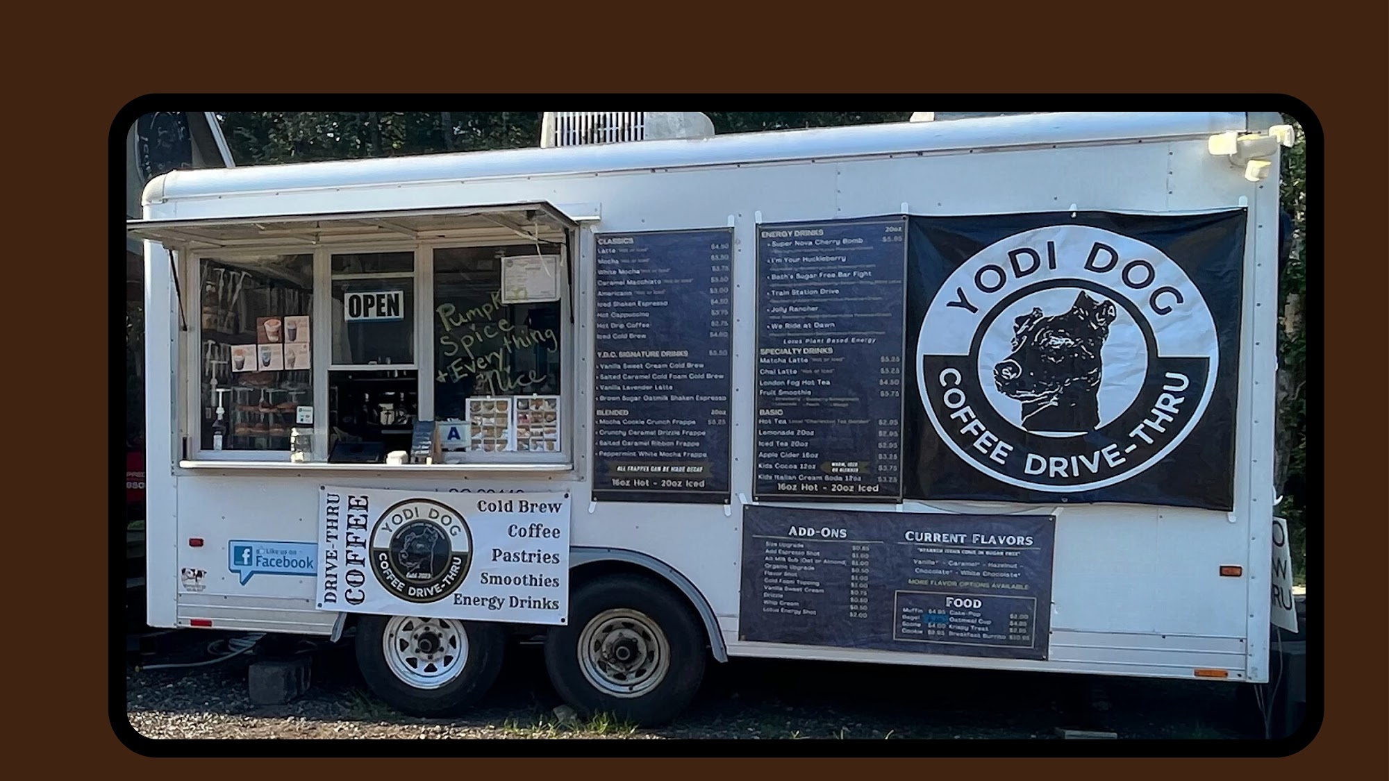 Yodi Dog Coffee Menu