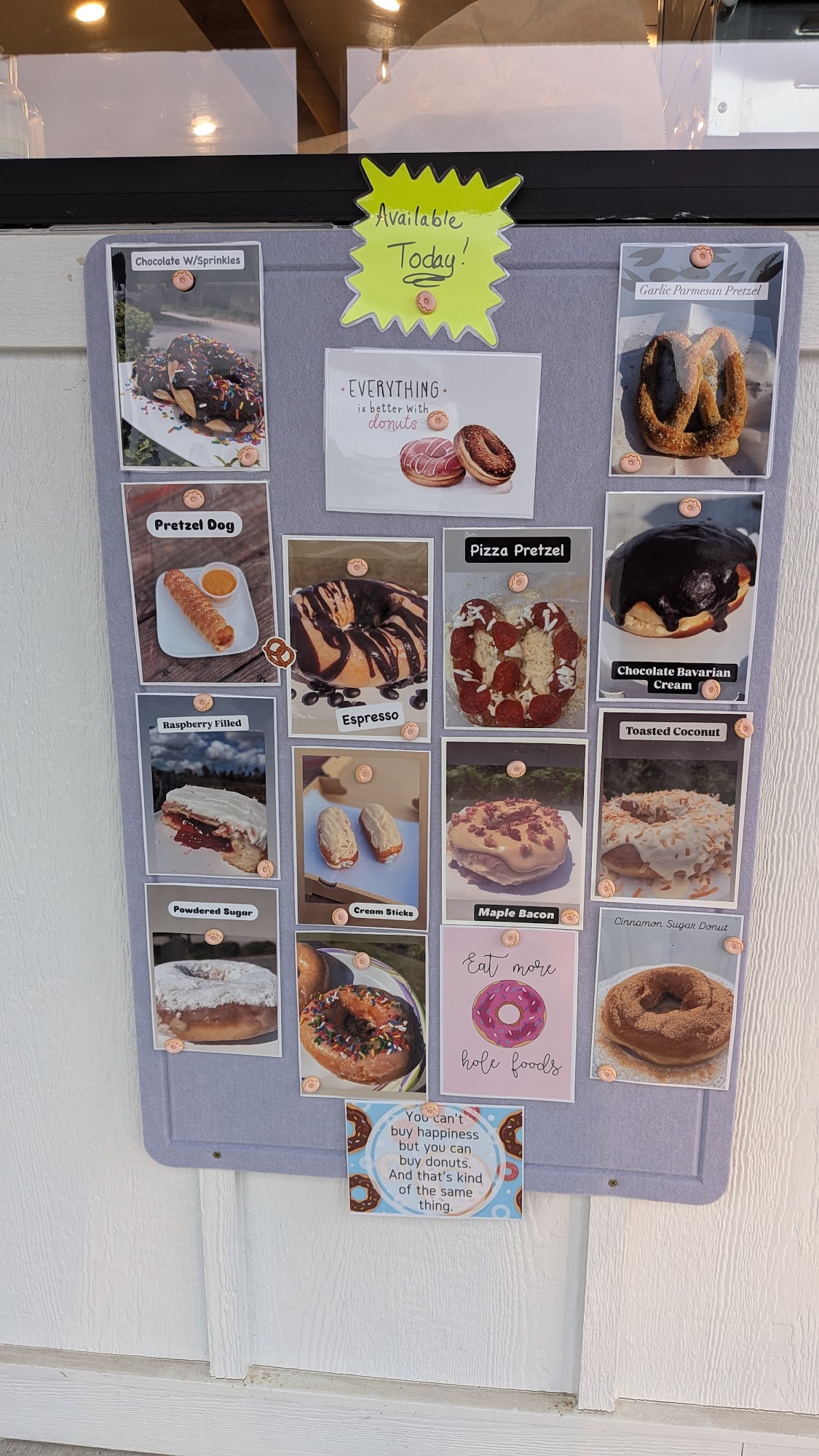 The Donut Wagon Shoppe Menu