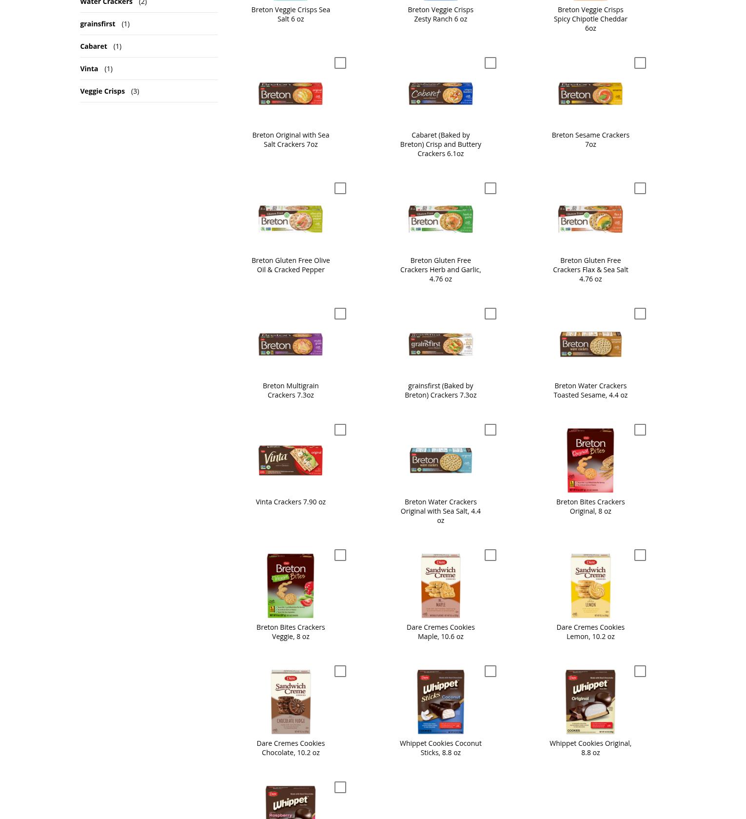 Dare Foods/Southland Menu