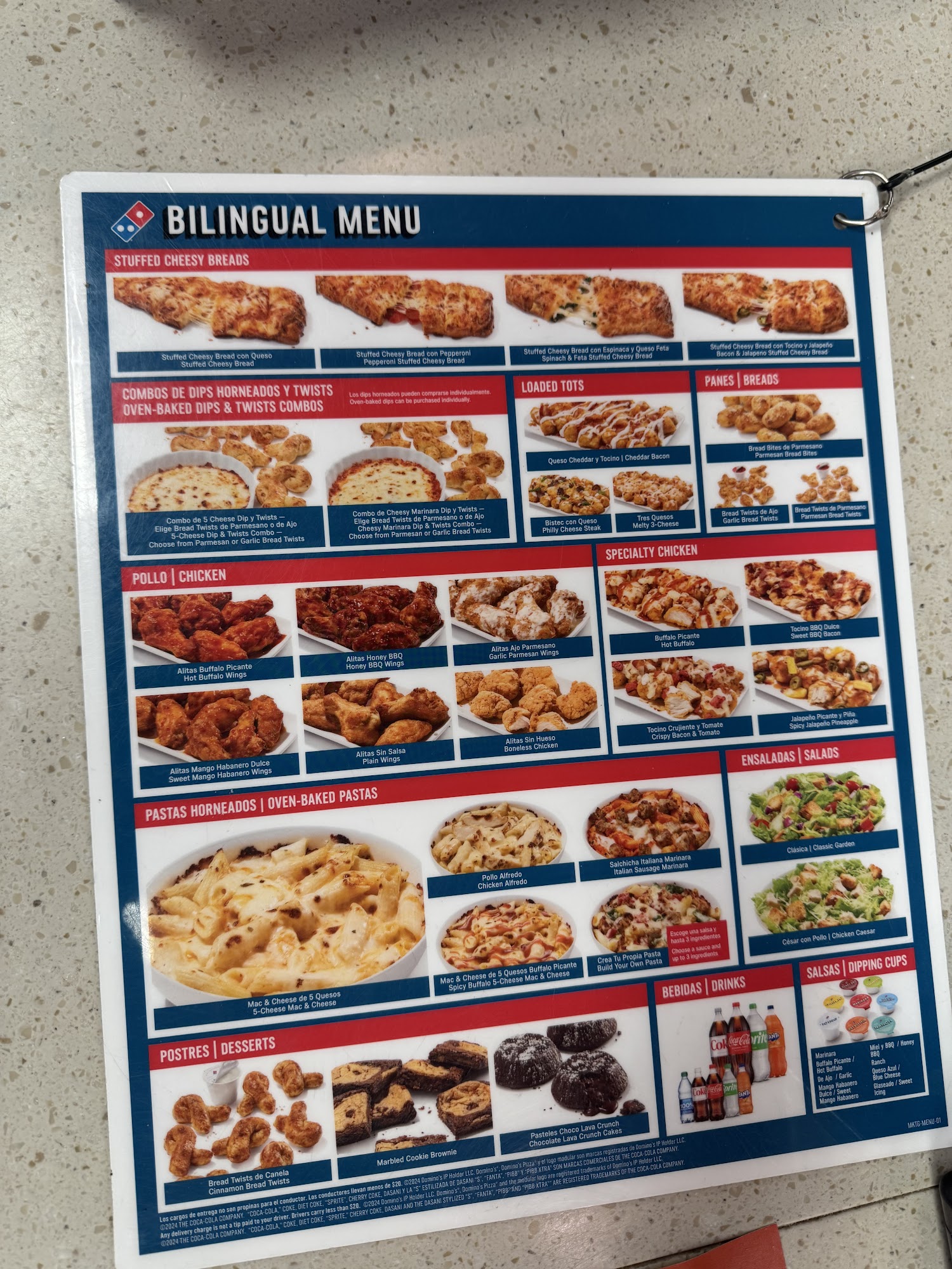 Domino's Pizza Menu