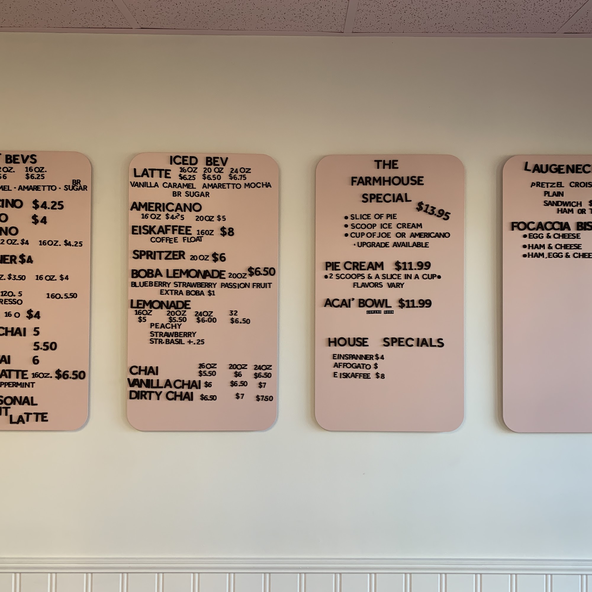 LowCountry Cannoli & Coffee Menu