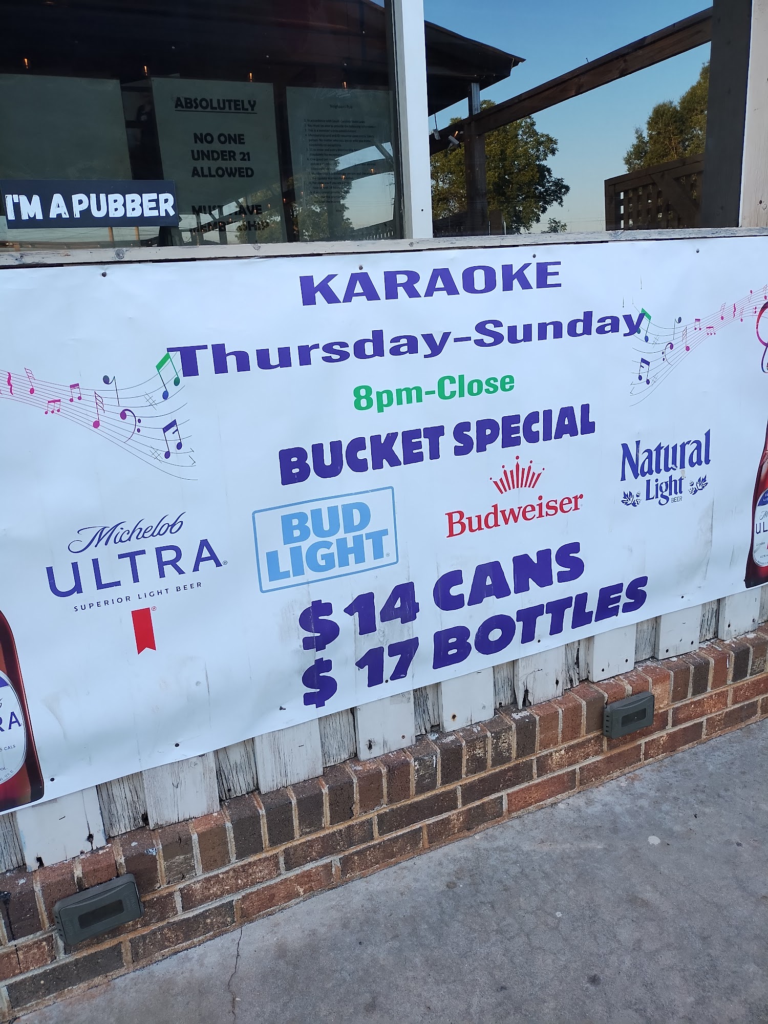 Neighbors Pub and Playhouse Menu