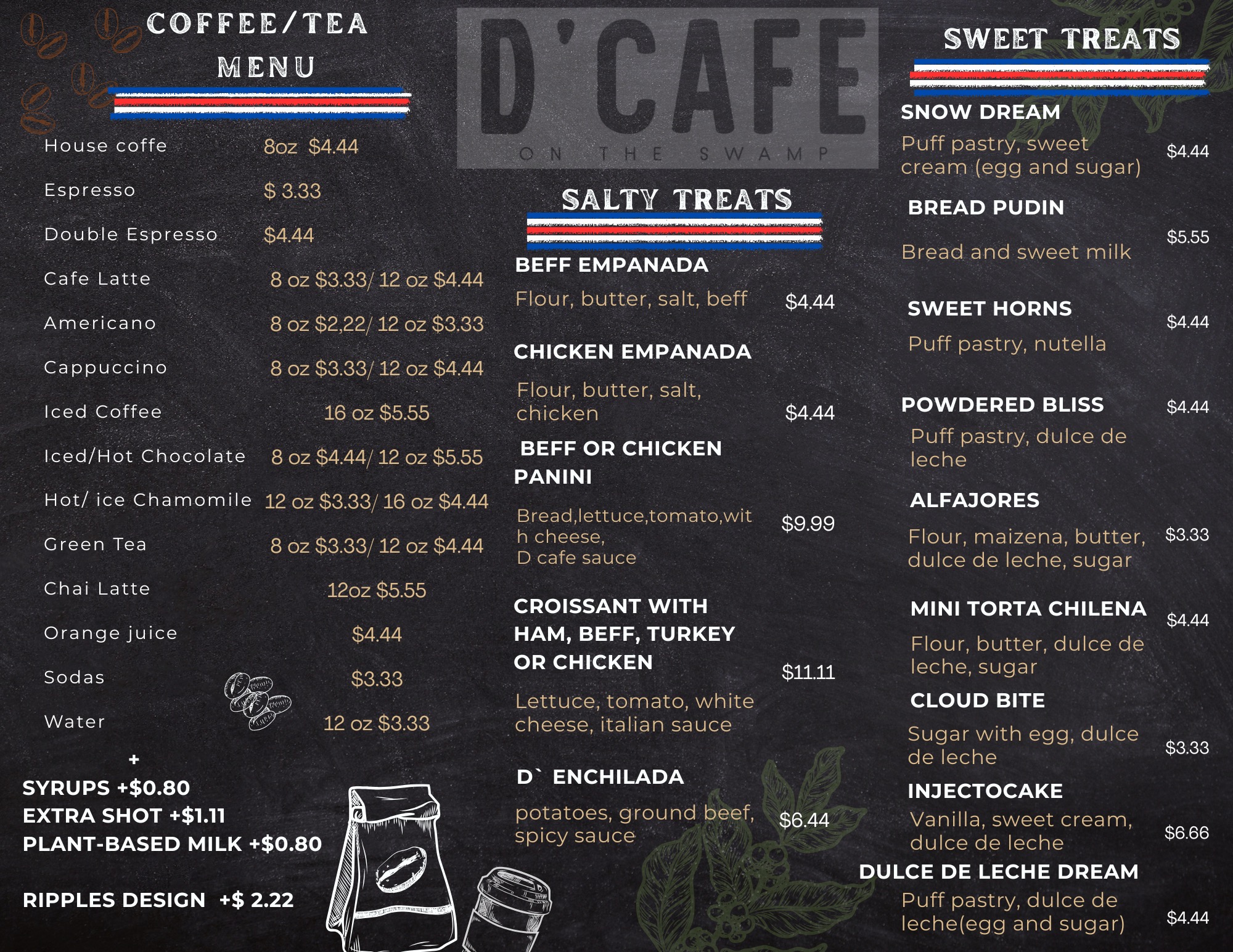 D'Cafe Menu