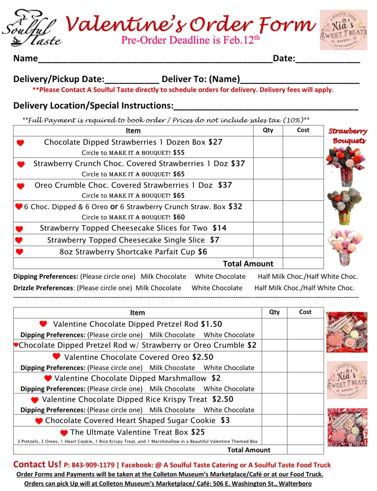 A Soulful Taste Food Truck Menu