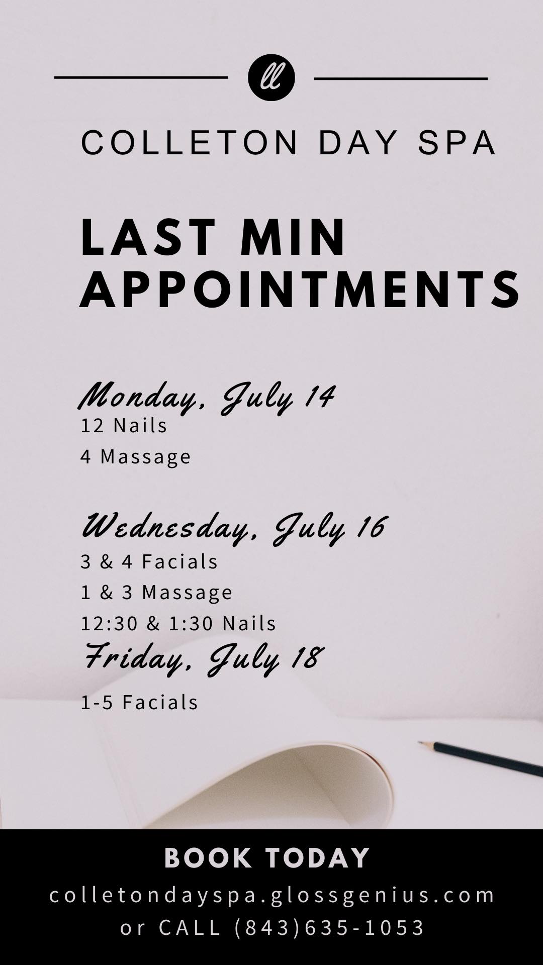 Colleton Day Spa & Boutique 210 E Washington St, Walterboro South Carolina 29488