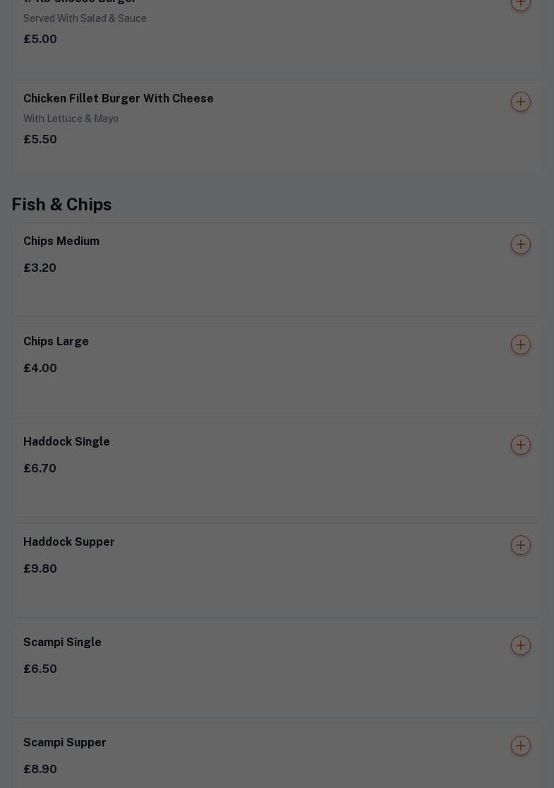 Golden Fish Takeaway Menu