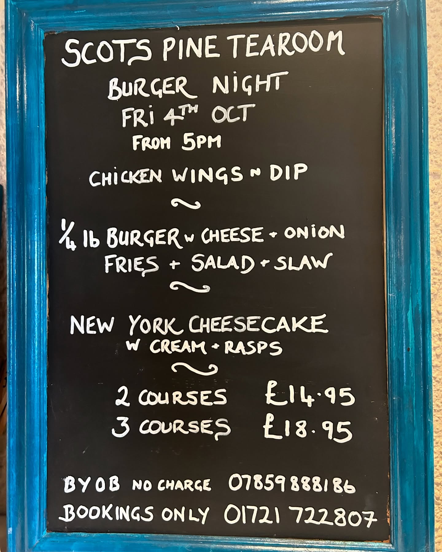 Scots Pine Restaurant Menu