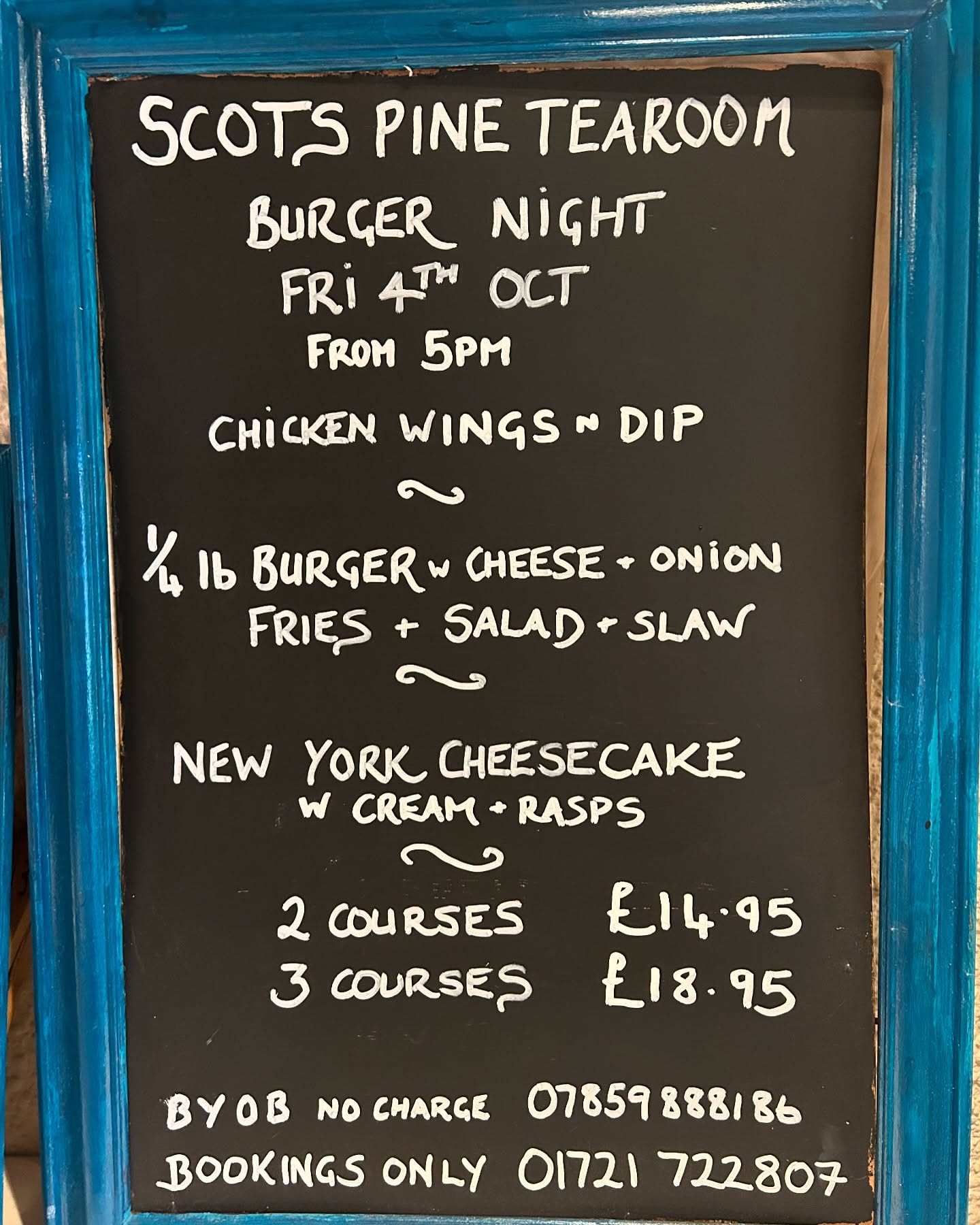 Scots Pine Restaurant Menu