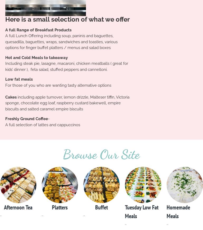 Mariannas Catering Menu