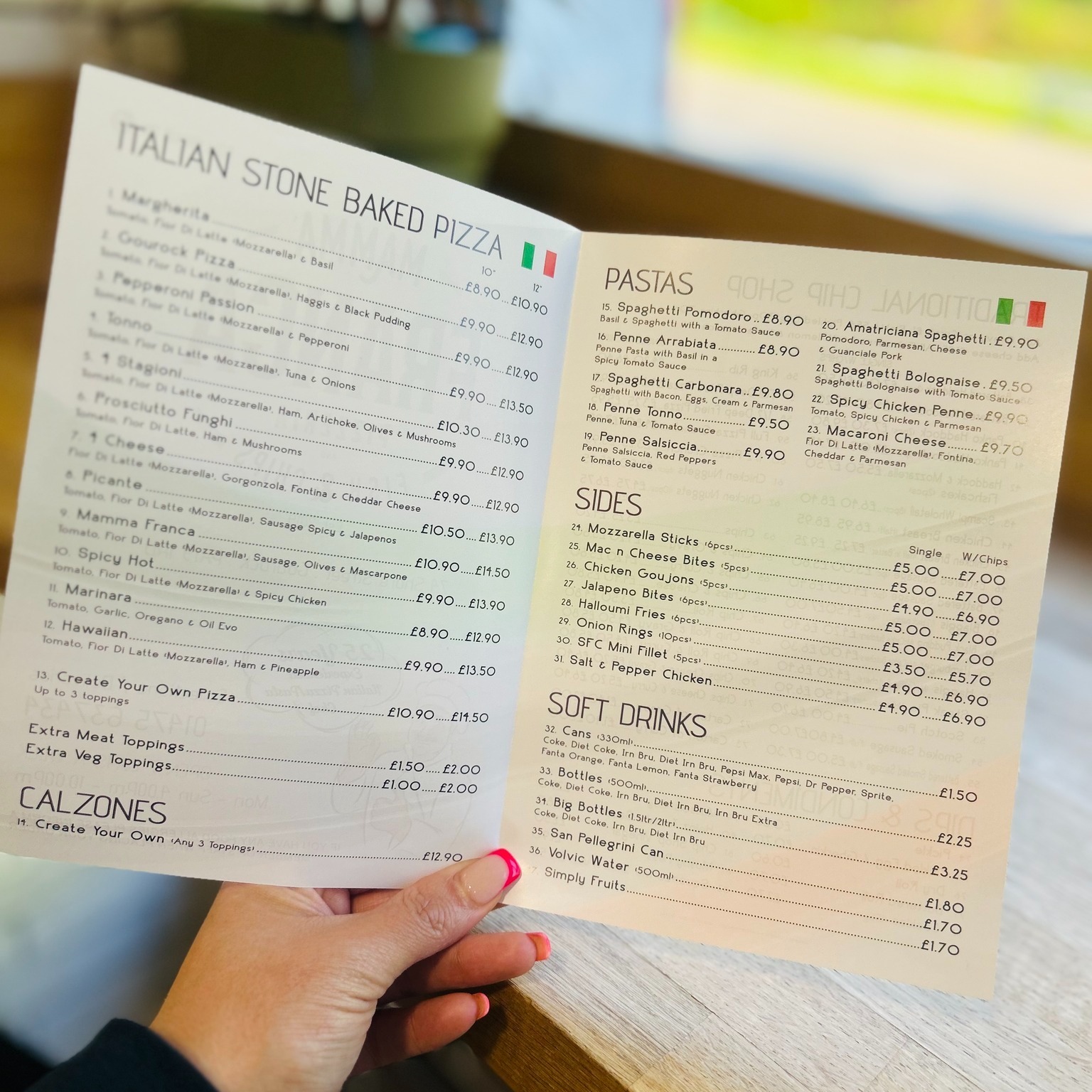 Mamma Franca Menu