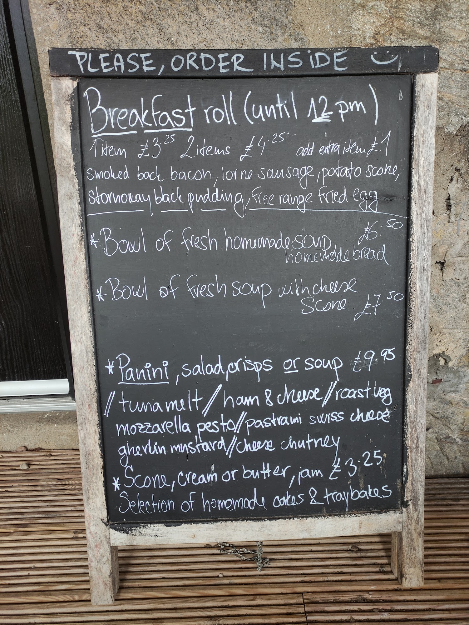Glenlyon tea room Menu