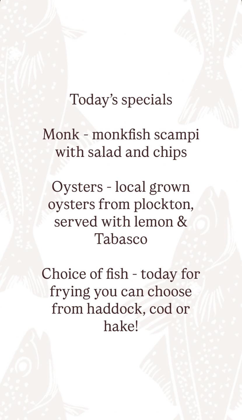 Fisherman's Kitchen Kyle Menu