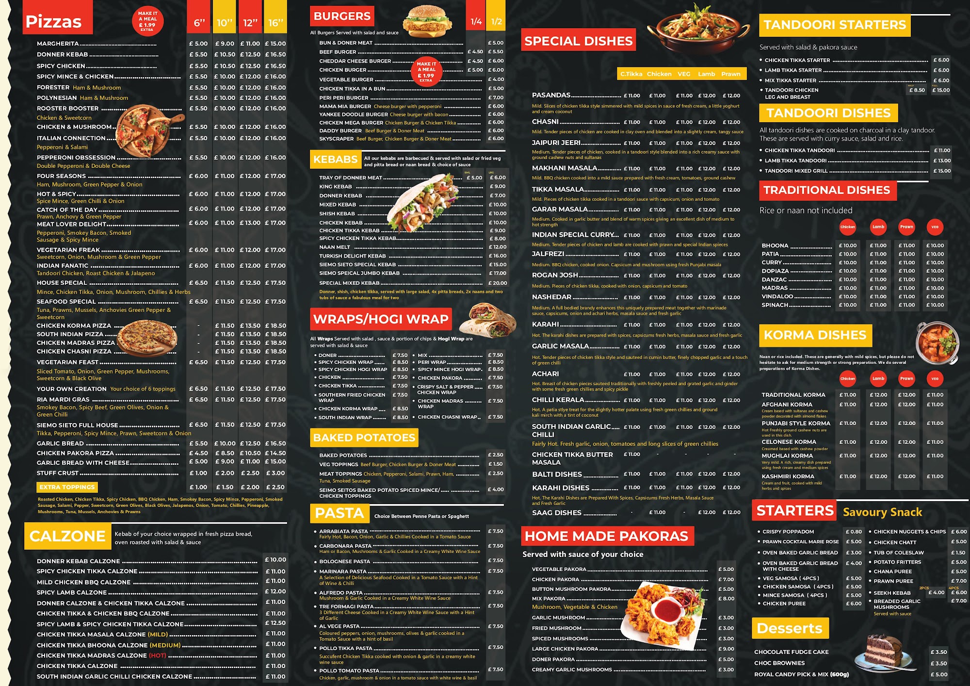 Siemo Takeaway Menu