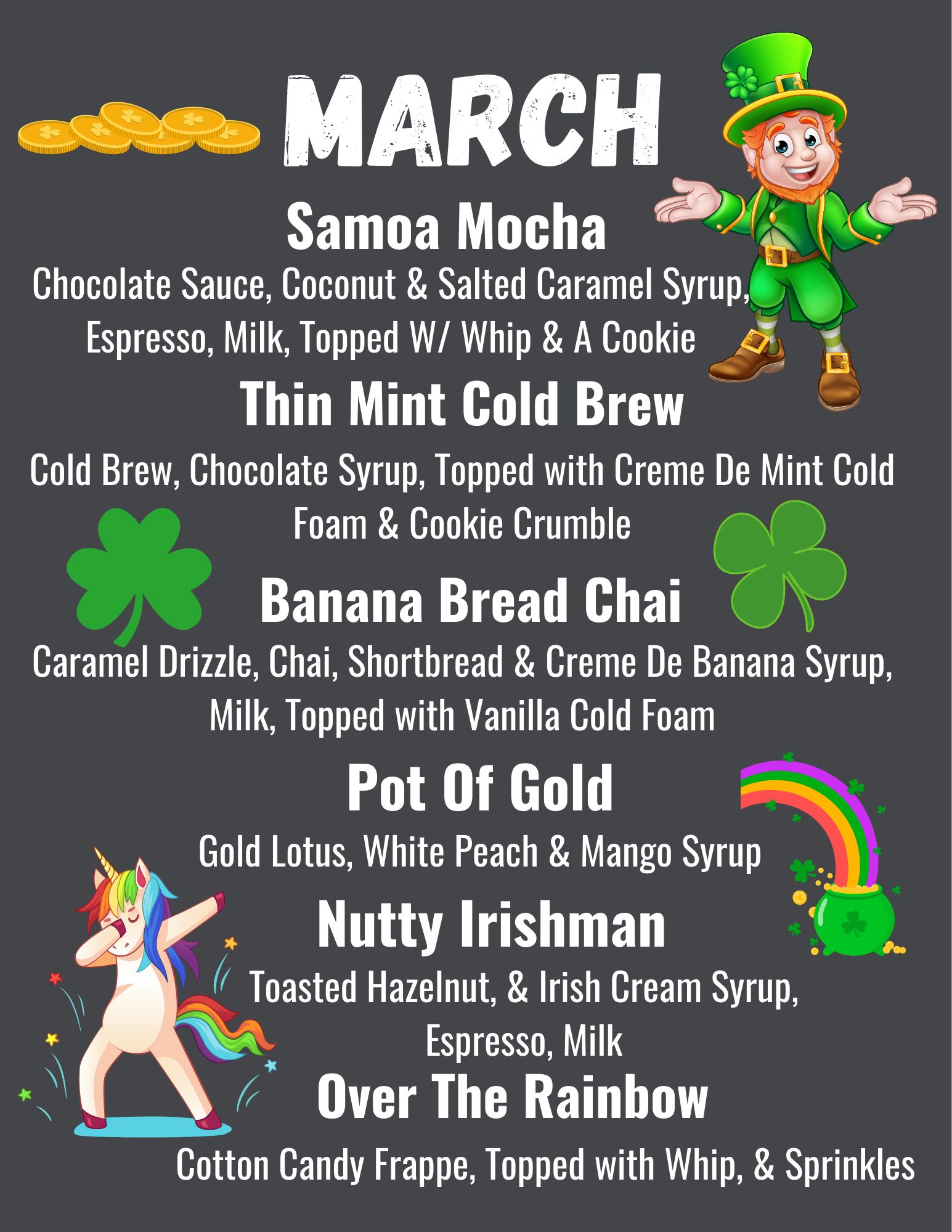 The Coffee Brewtique Menu