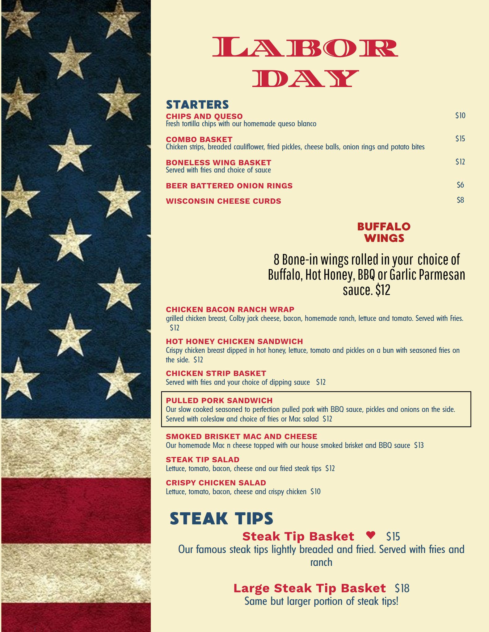 Blossoms and Brew Menu