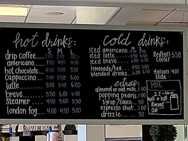 Revival Coffee Menu