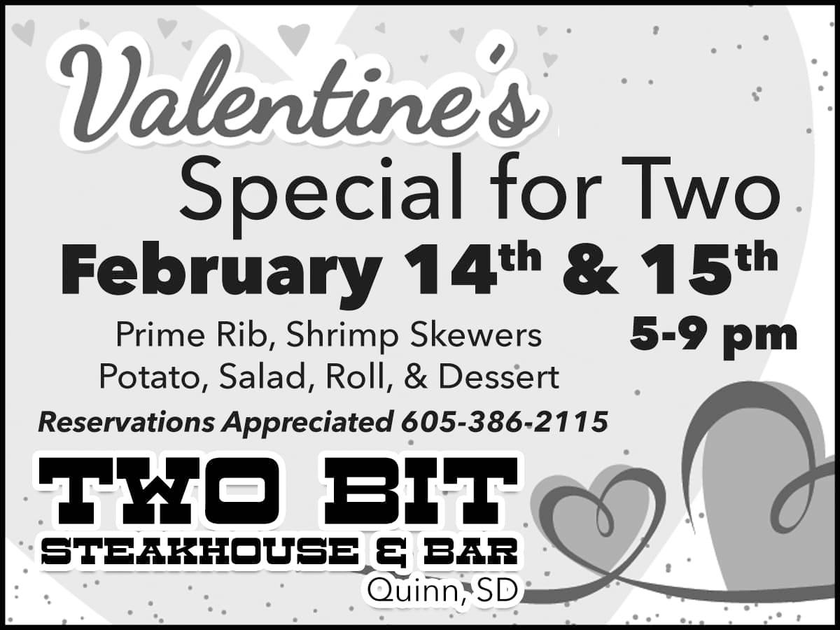 Two Bit Saloon & Steakhouse Menu