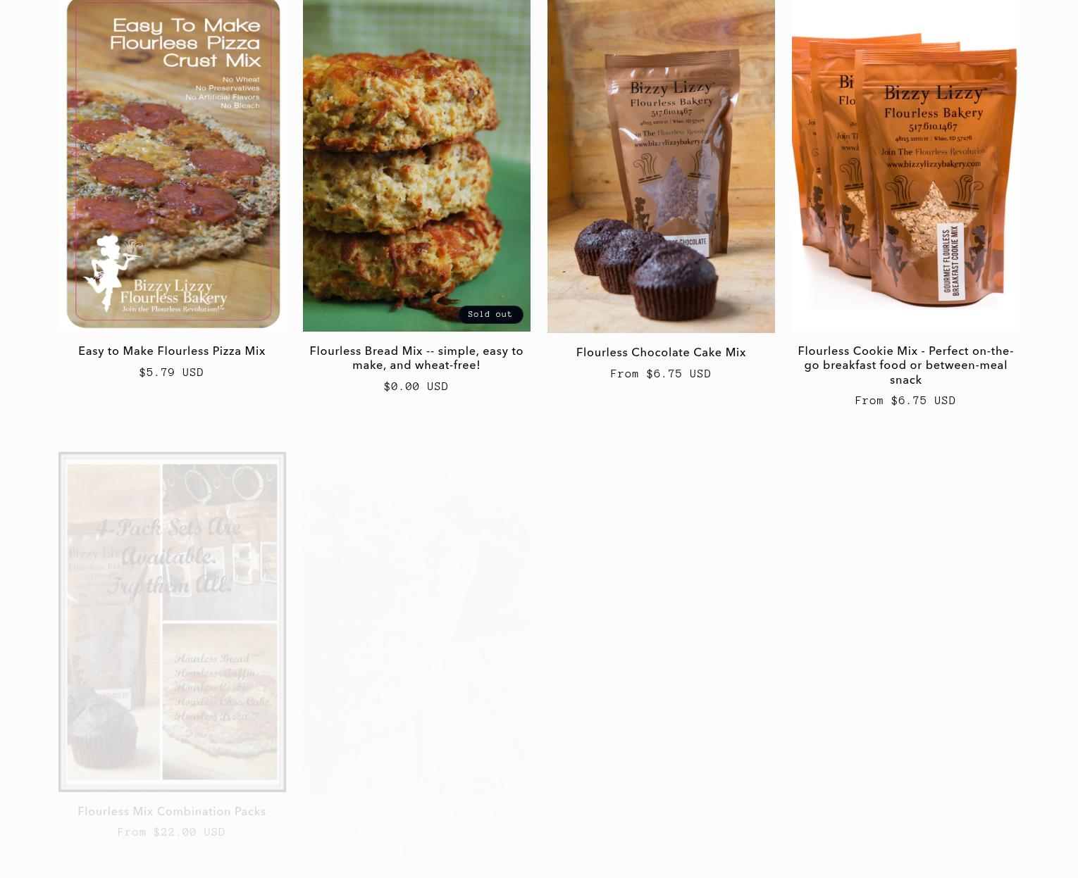 Bizzy Lizzy Bakery Menu