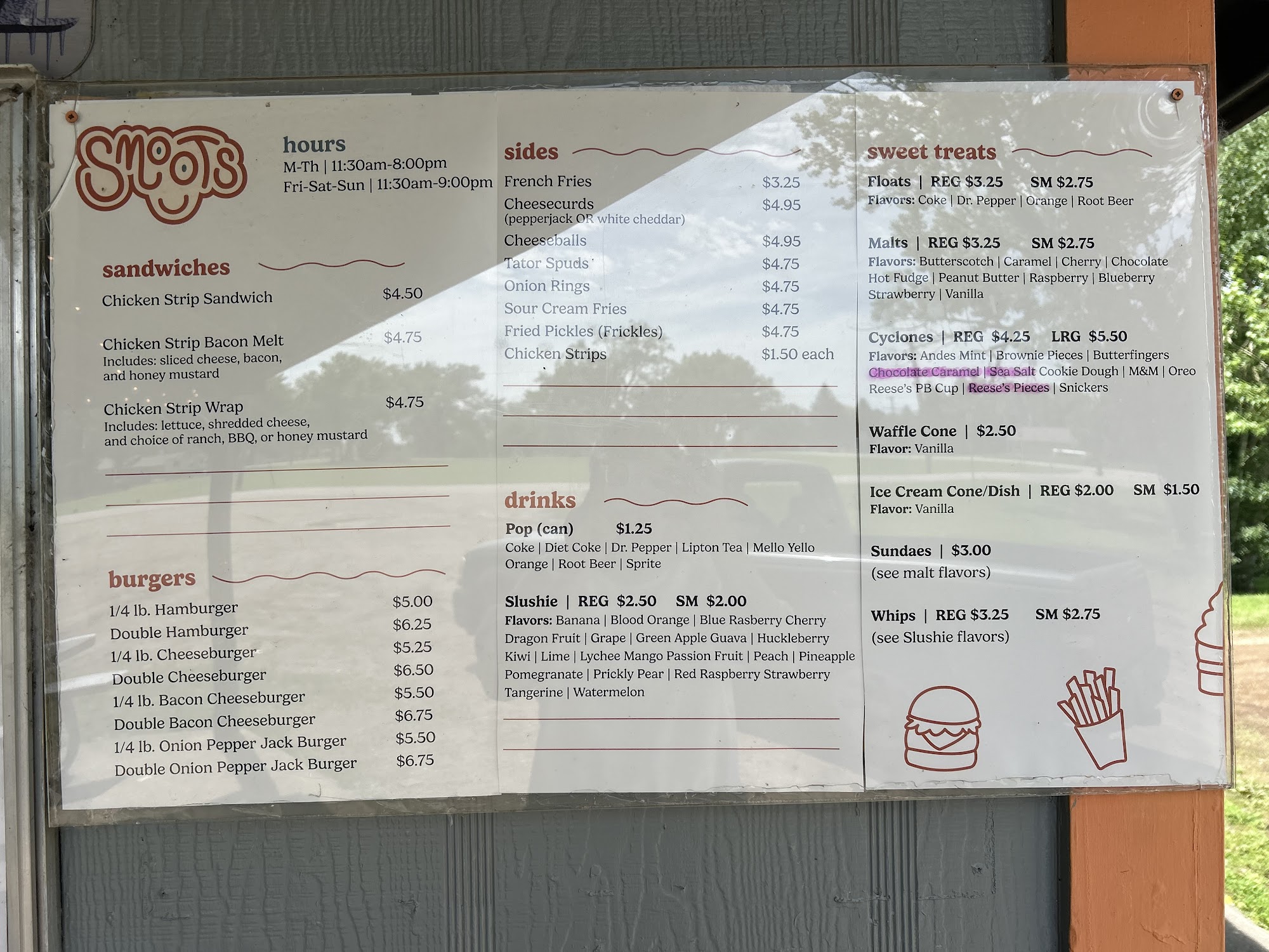 Smoot's Grill 'n Chill Menu