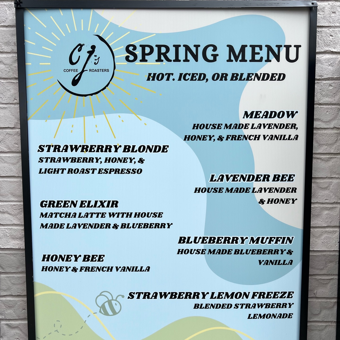 CJ's Coffee Service Menu