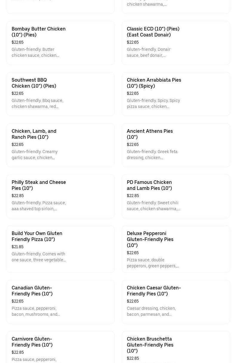 Pd Inspired Pizza Menu