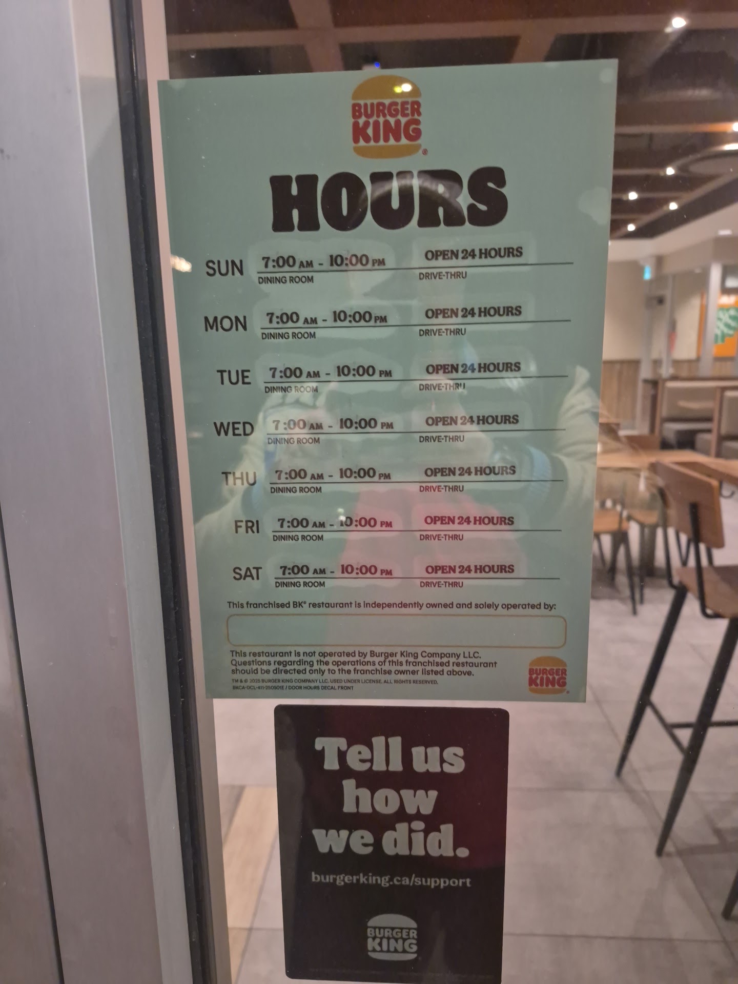 Burger King Menu