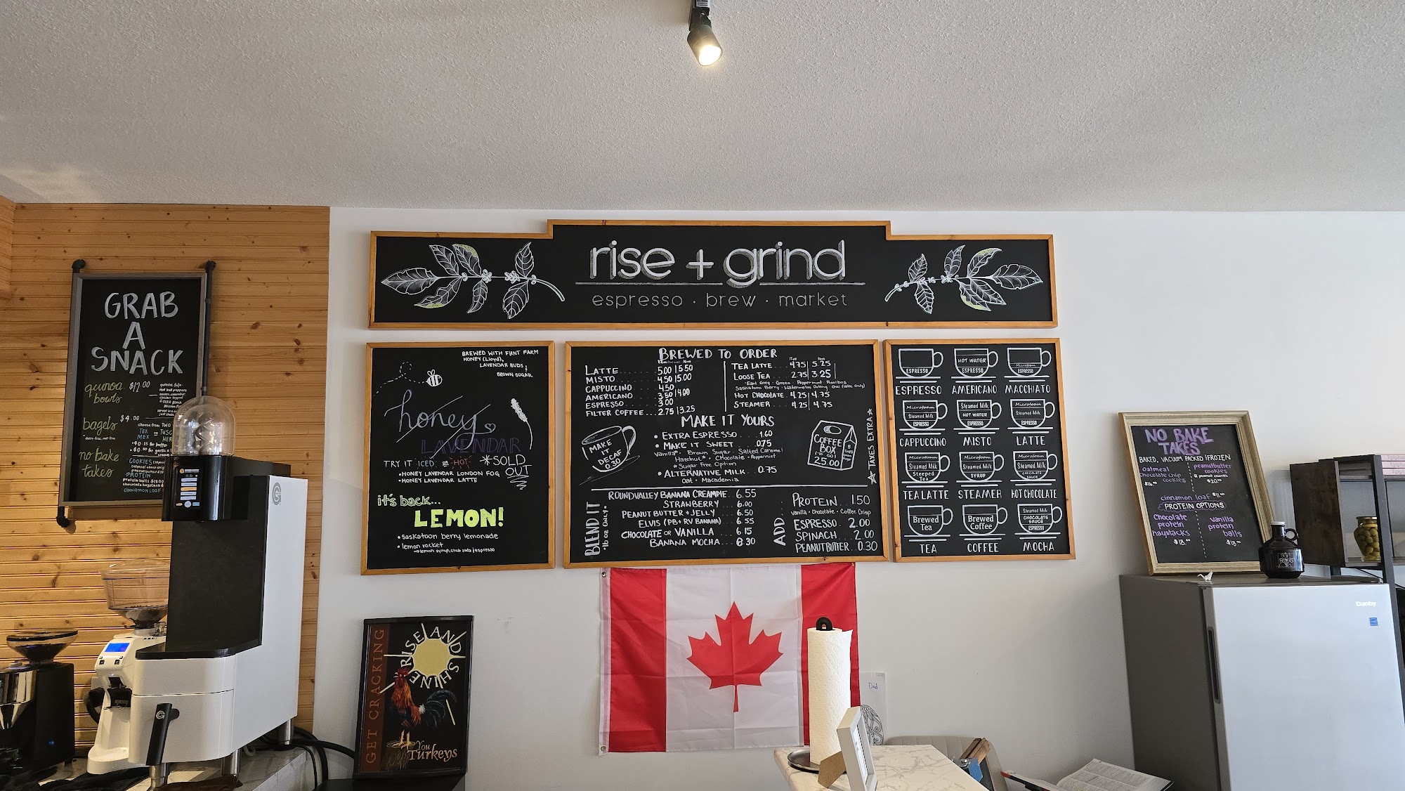 Rise + Grind Espresso • Brew • Market Menu