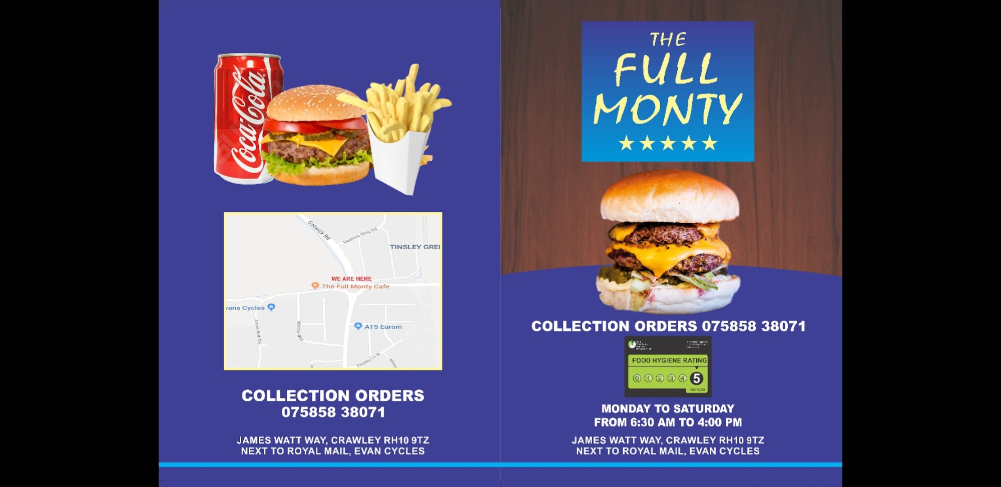 The Full Monty Snack Bar Menu