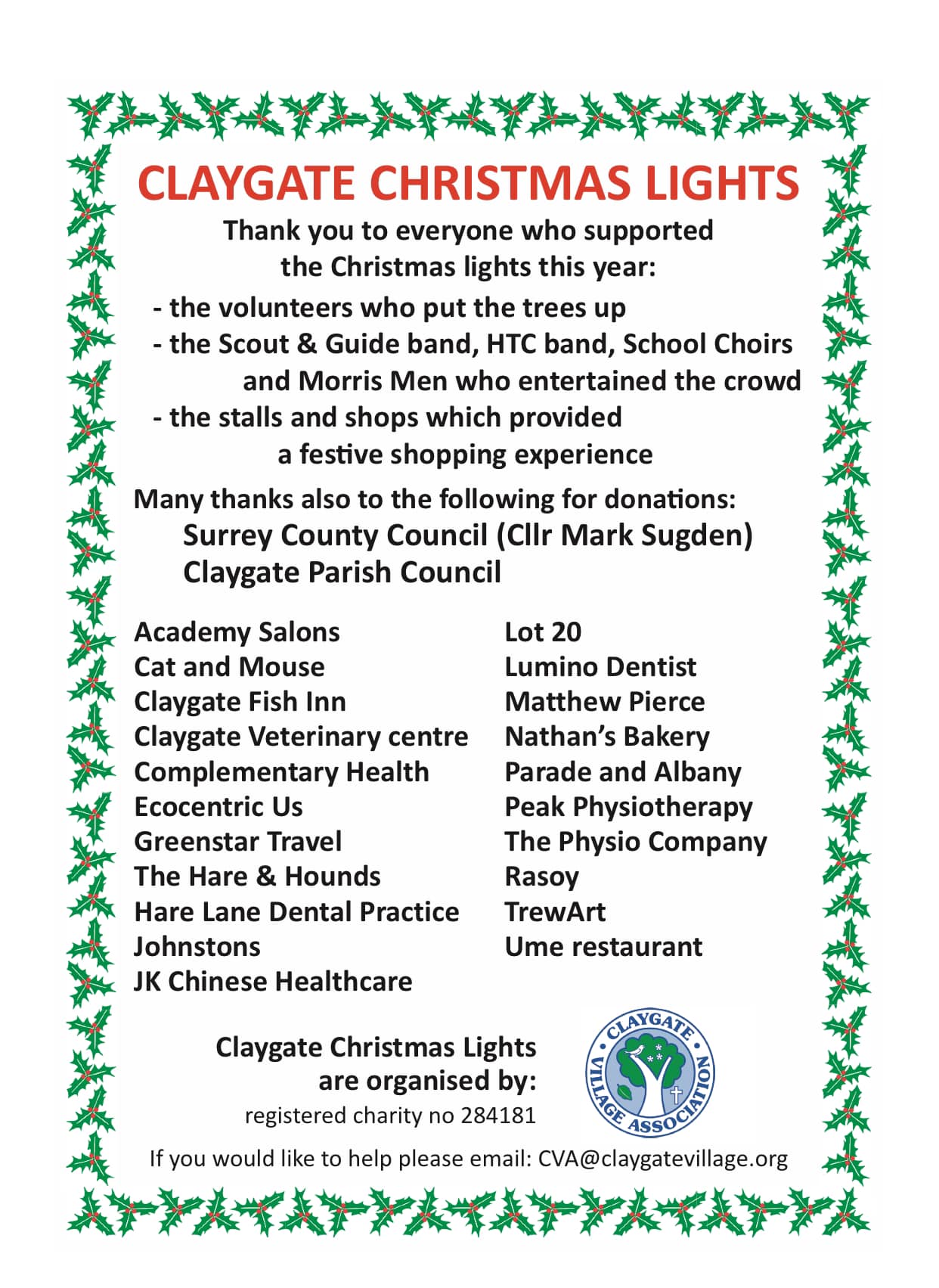 Claygate Parish Council Esher