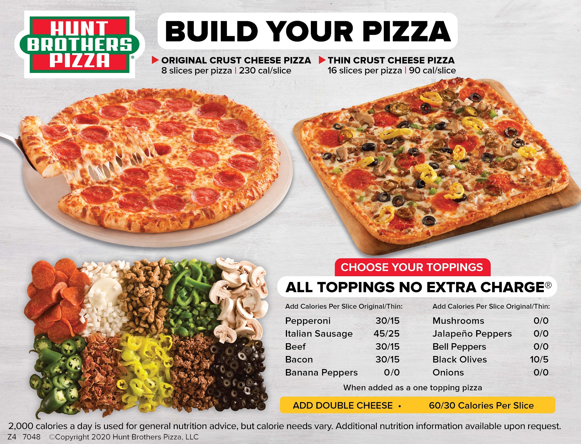 Hunt Brother's Pizza Menu