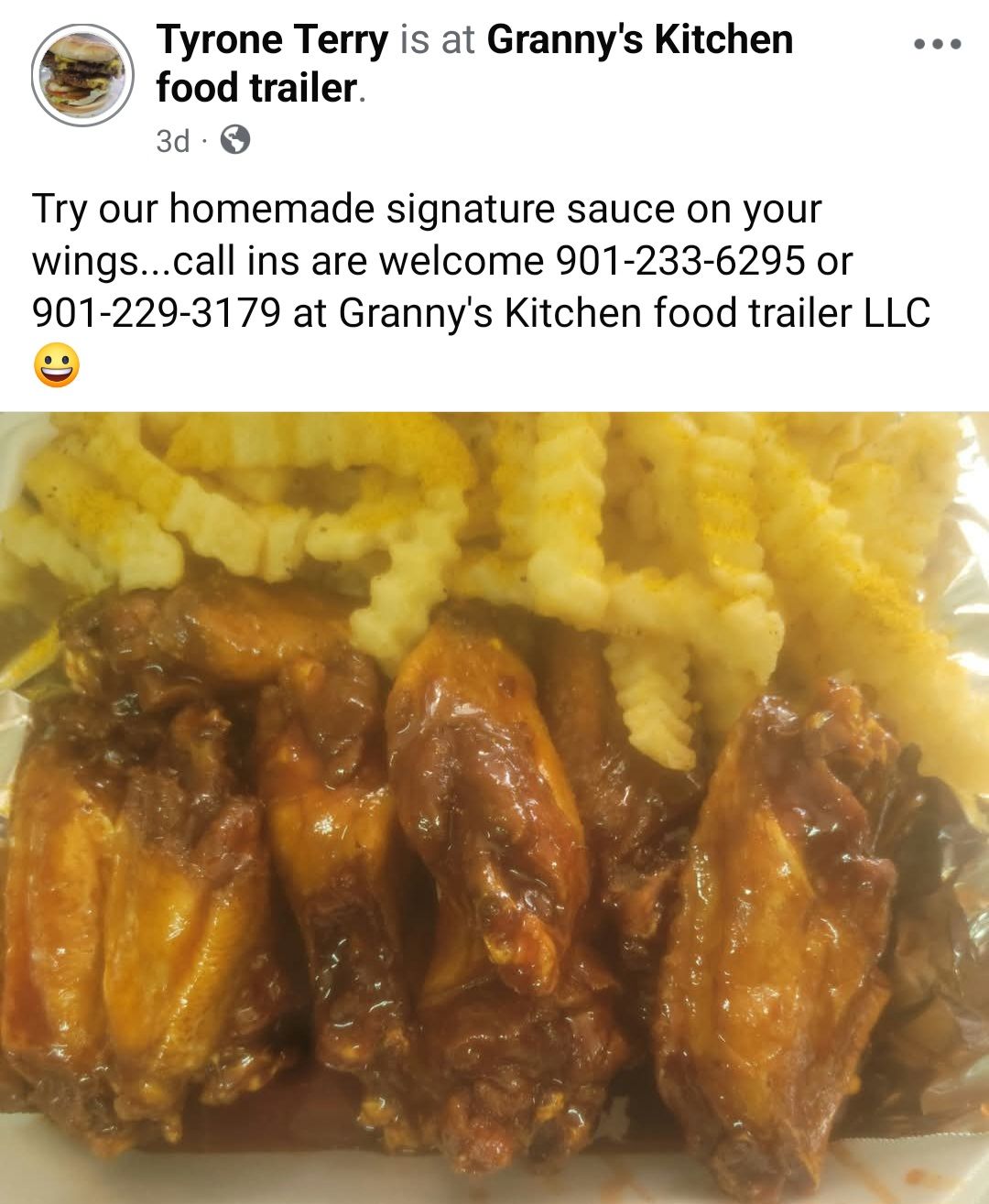 Granny’s kitchen Food Trailrt Menu