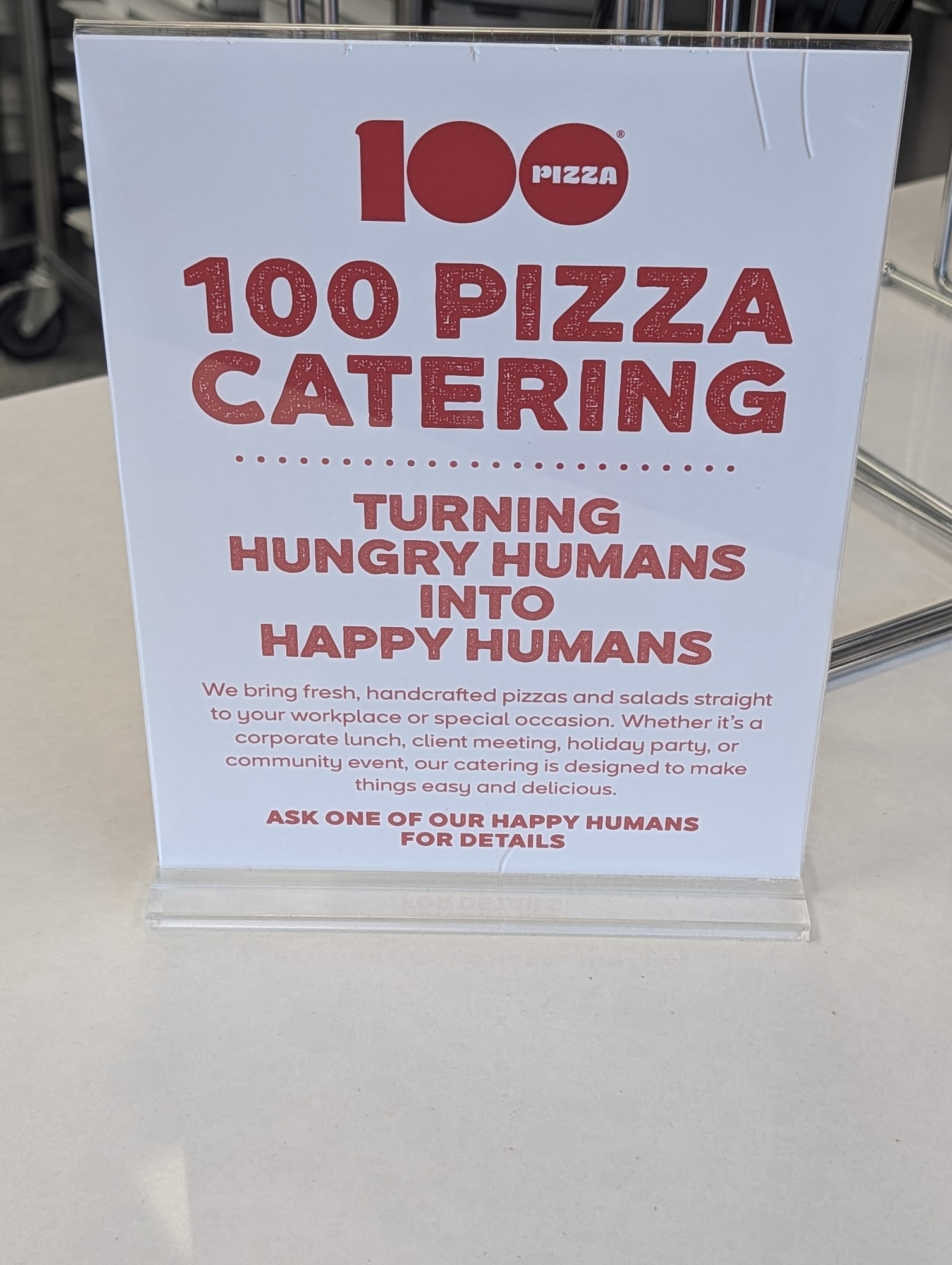 100 Pizza Menu